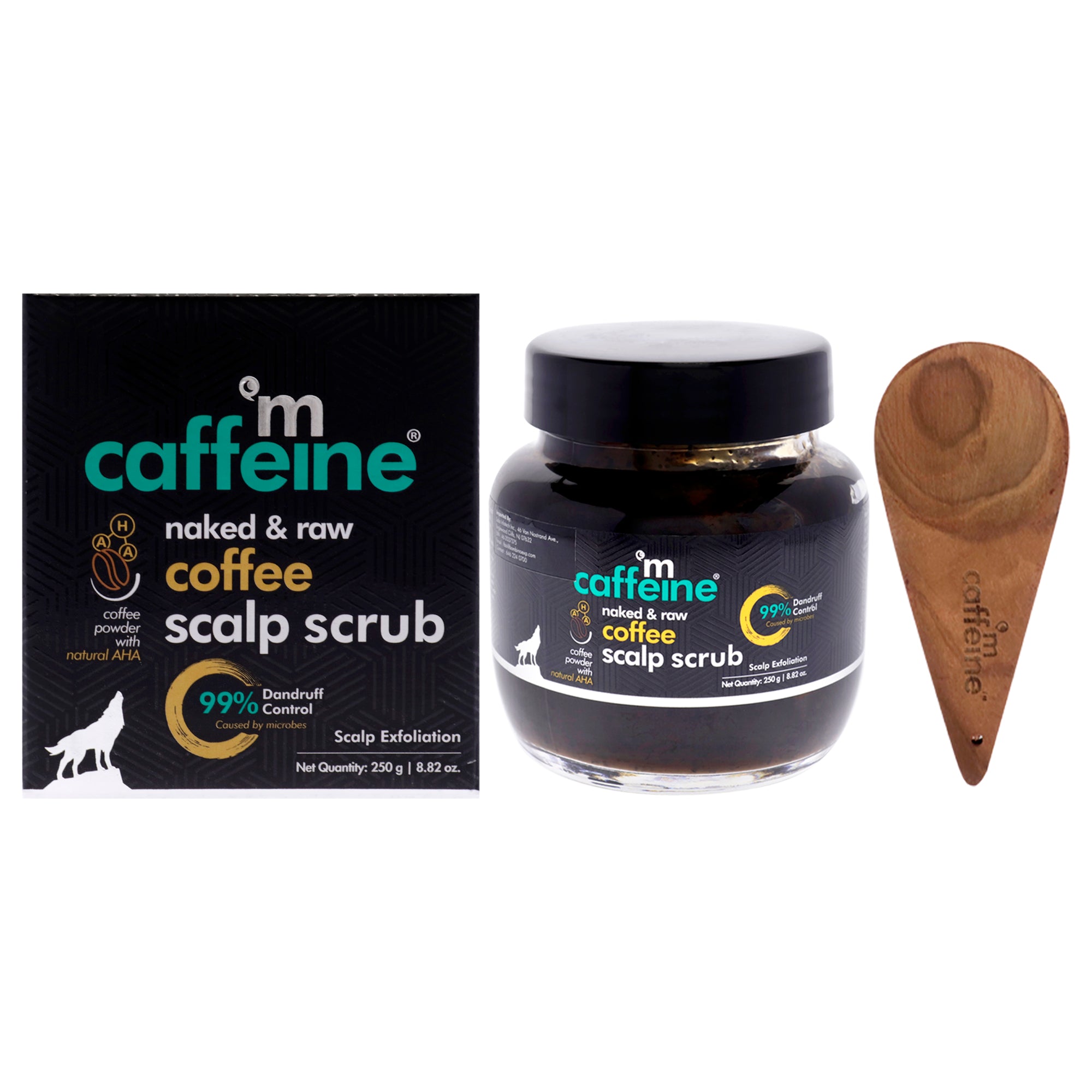 mCaffeine Naked and Raw Coffee Scalp Scrub - Natural Aha - Scalp Exfoliation -Thefragrancemart.com