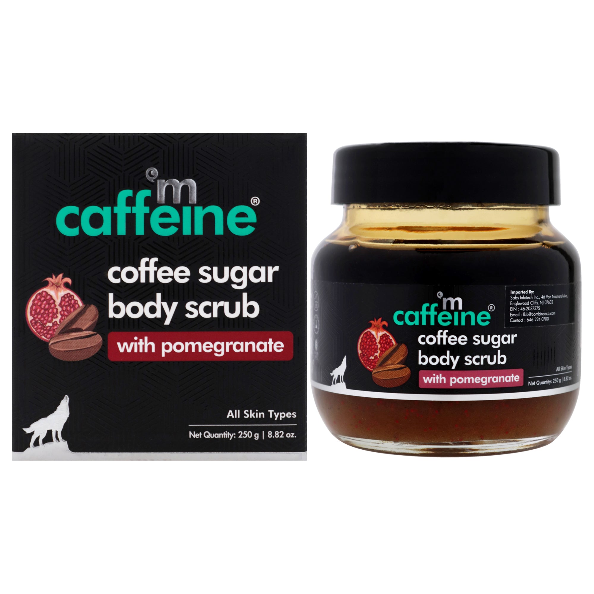 mCaffeine Coffee Sugar Body Scrub - Pomegranate - All Skin Types -Thefragrancemart.com