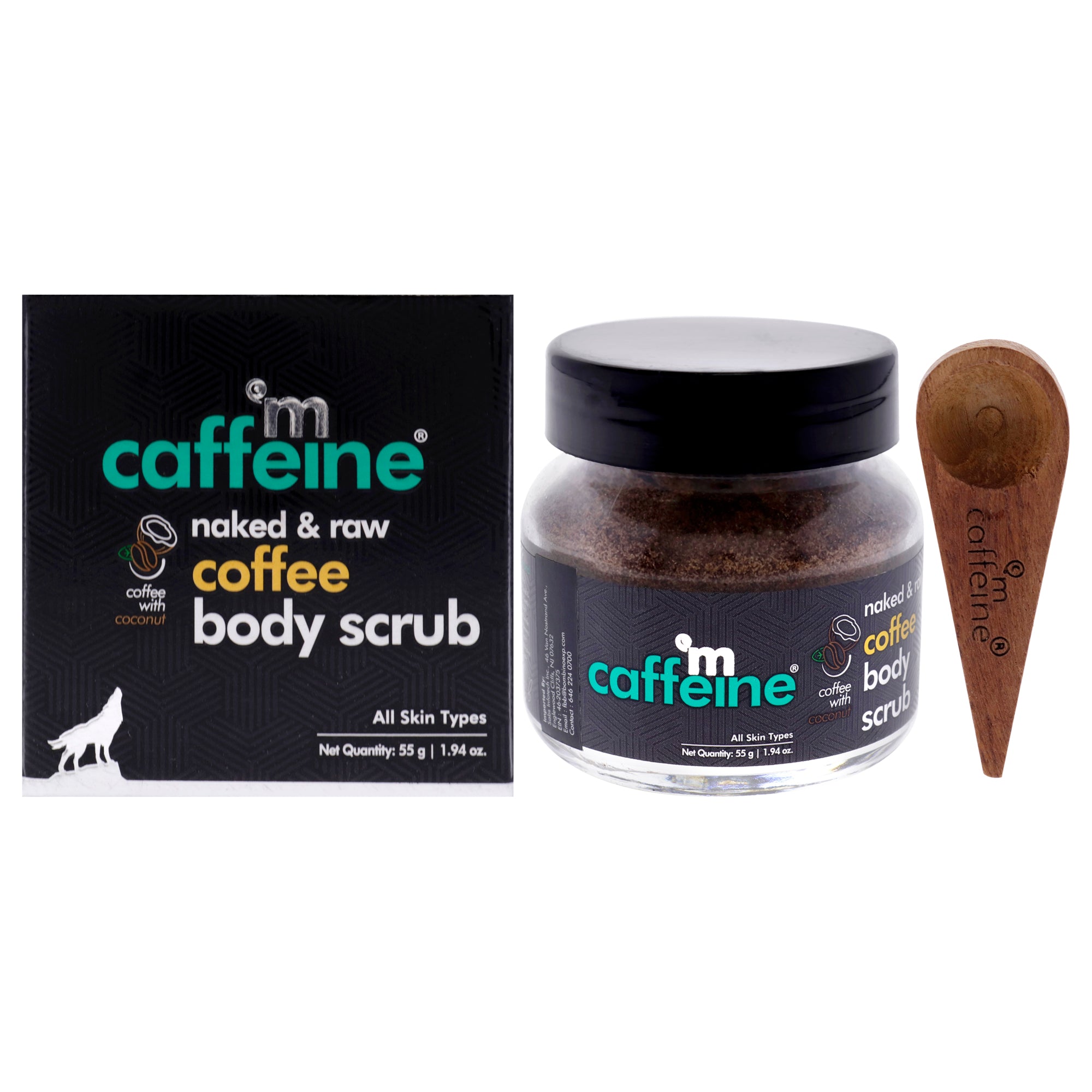mCaffeine Naked and Raw Coffee Body Scrub - Coconut - All Skin Types -Thefragrancemart.com