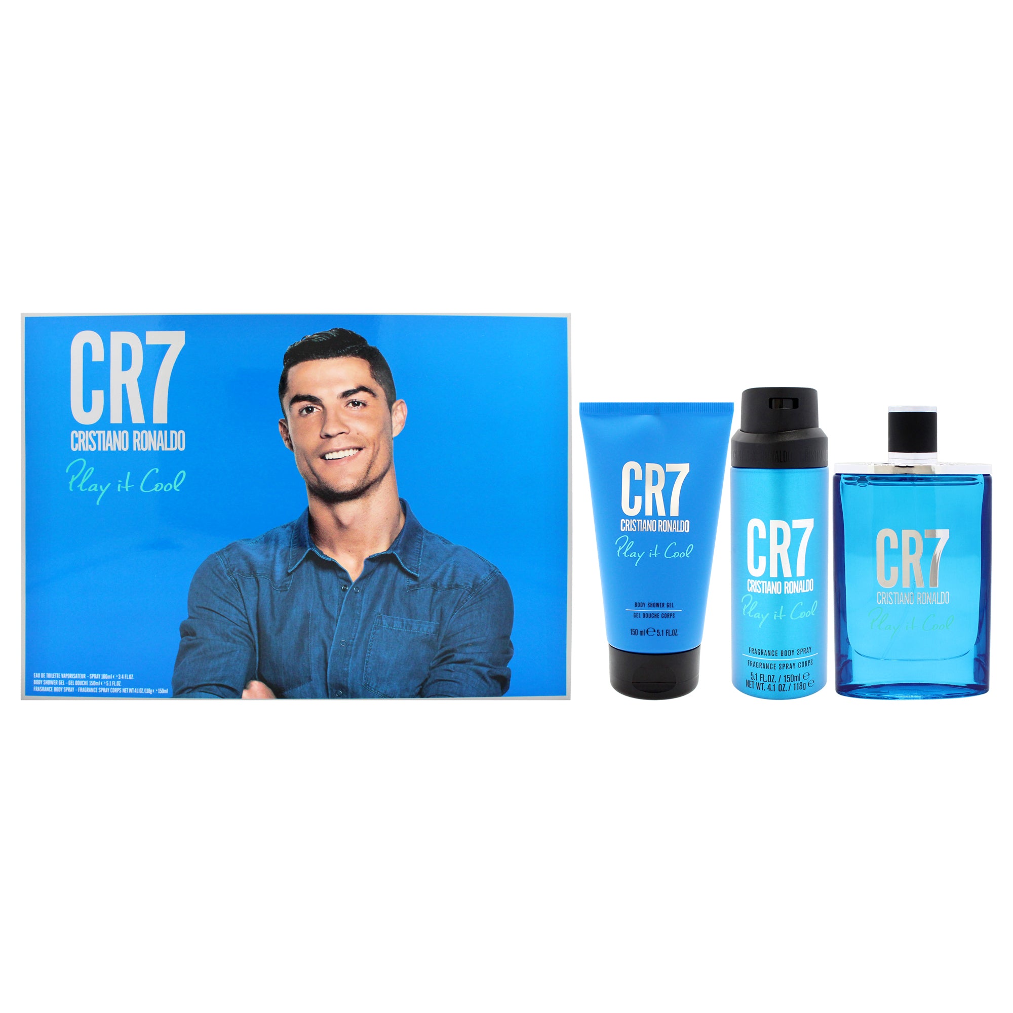 Cristiano Ronaldo Play It Cool 3 Pc Gift Set-Thefragrancemart.com