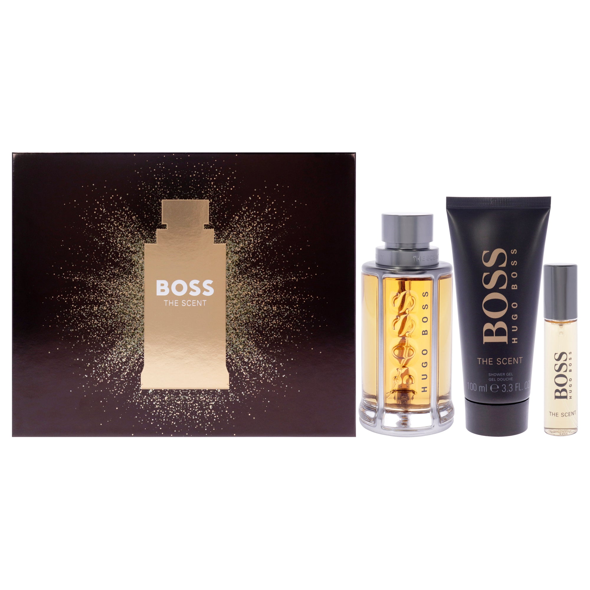 Hugo Boss Boss The Scent 3 Pc Gift Set-Thefragrancemart.com