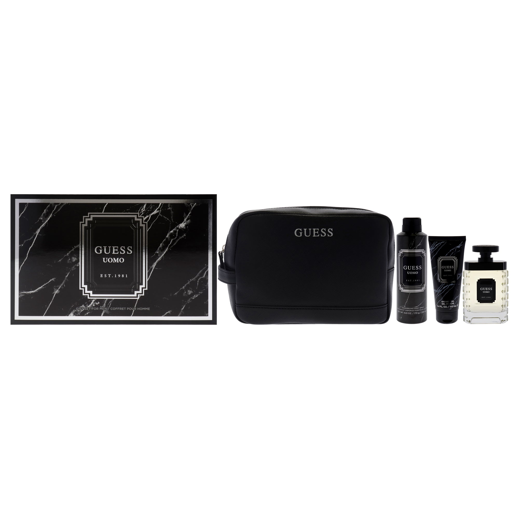 Guess Uomo 4 Pc Gift Set-Thefragrancemart.com
