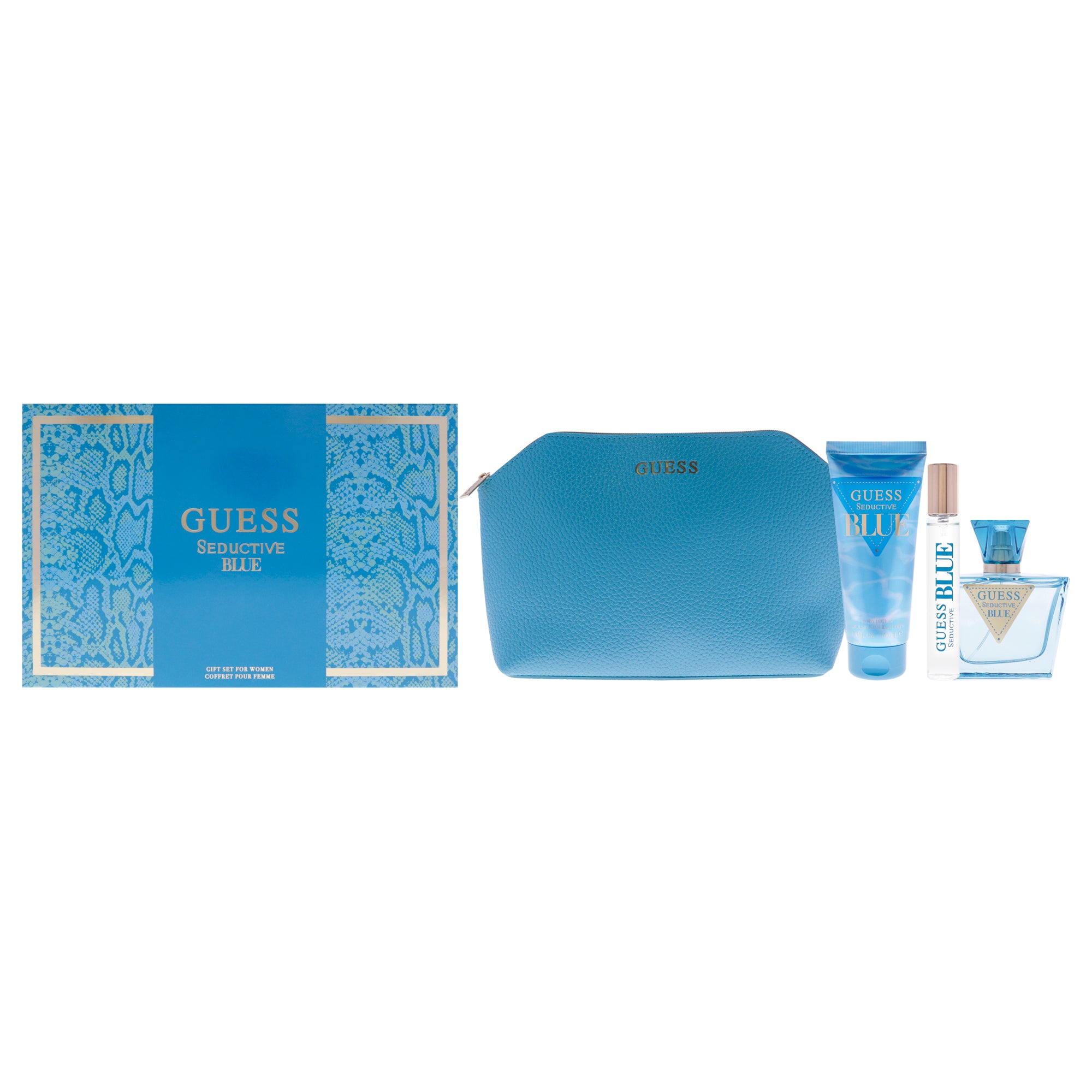 Guess Seductive Blue 4 Pc Gift Set-Thefragrancemart.com