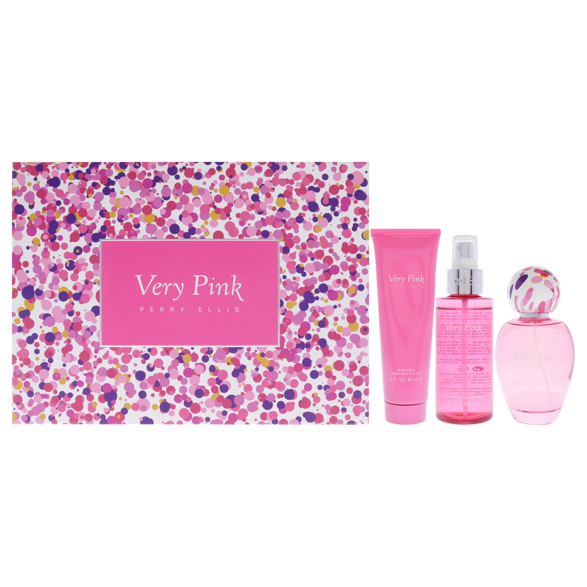 Perry Ellis Very Pink 3 Pc Gift Set-Thefragrancemart.com