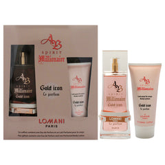 Lomani AB Spirit Millionaire Le Parfum Gold Icon 2 Pc Gift Set-Thefragrancemart.com