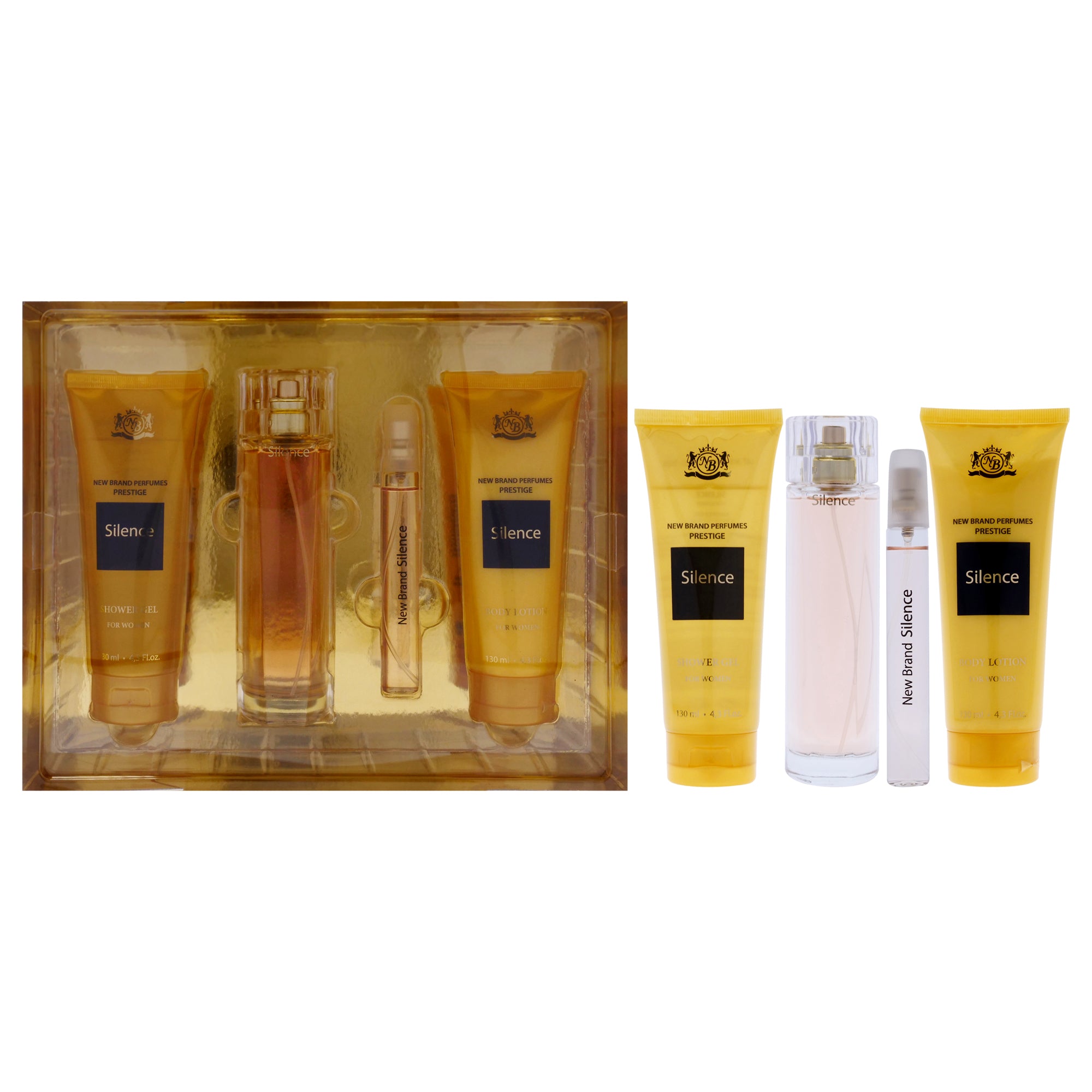 New Brand Prestige Silence 4 Pc Gift Set-Thefragrancemart.com