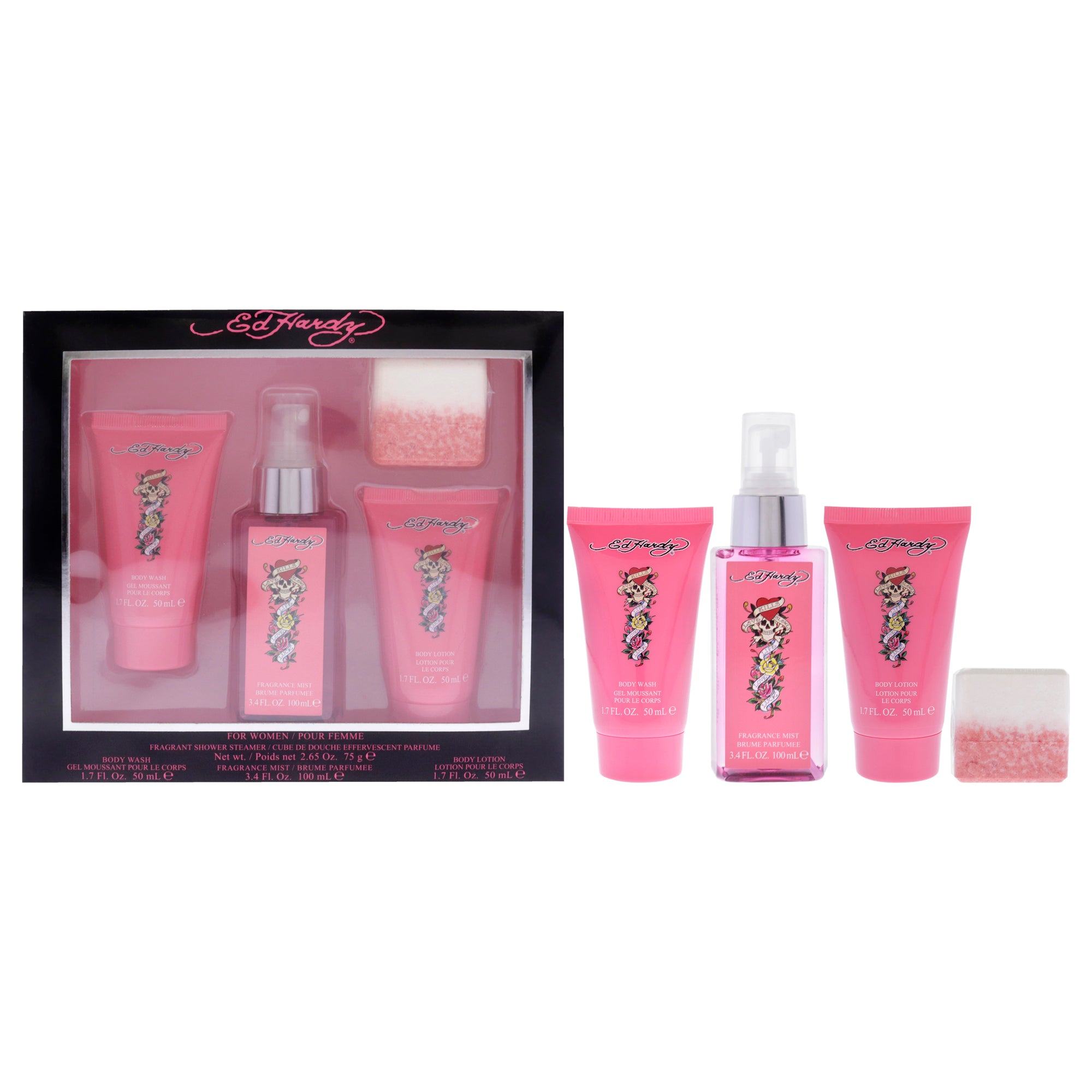 Christian Audigier Ed Hardy 4 Pc Gift Set-Thefragrancemart.com