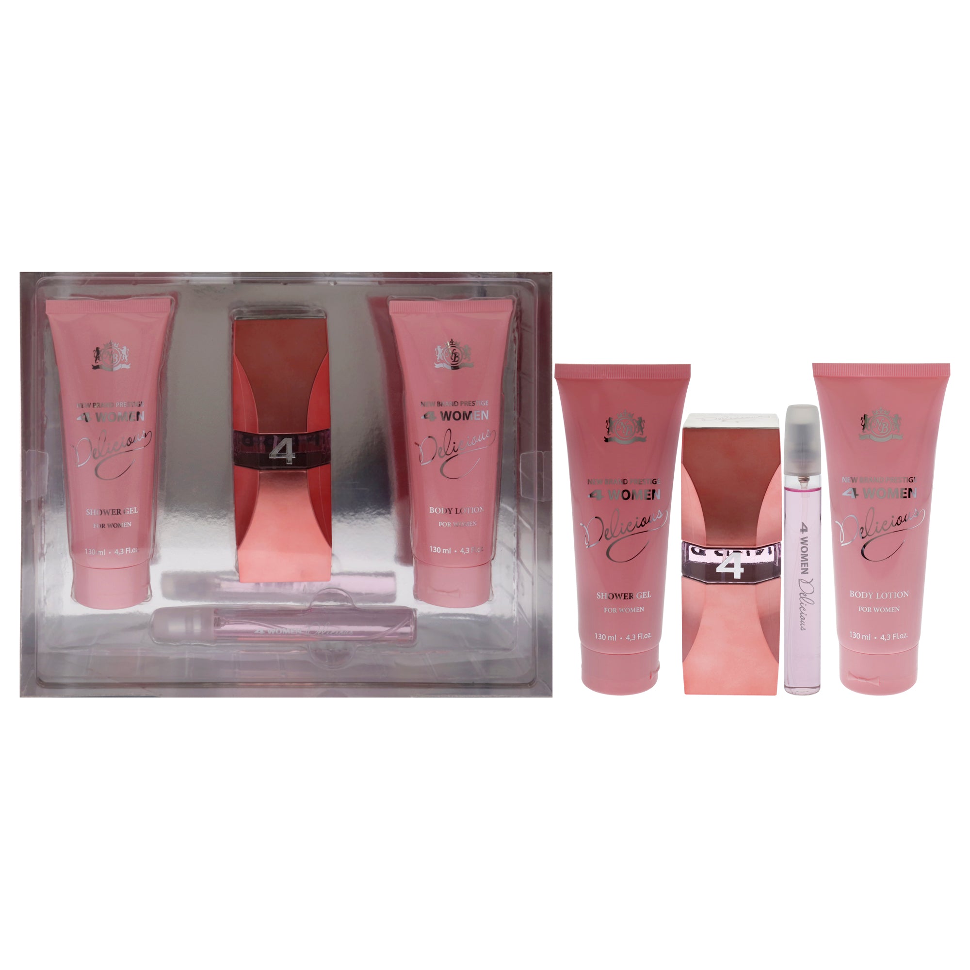 New Brand Prestige 4 Woman Delicious 4 Pc Gift Set-Thefragrancemart.com