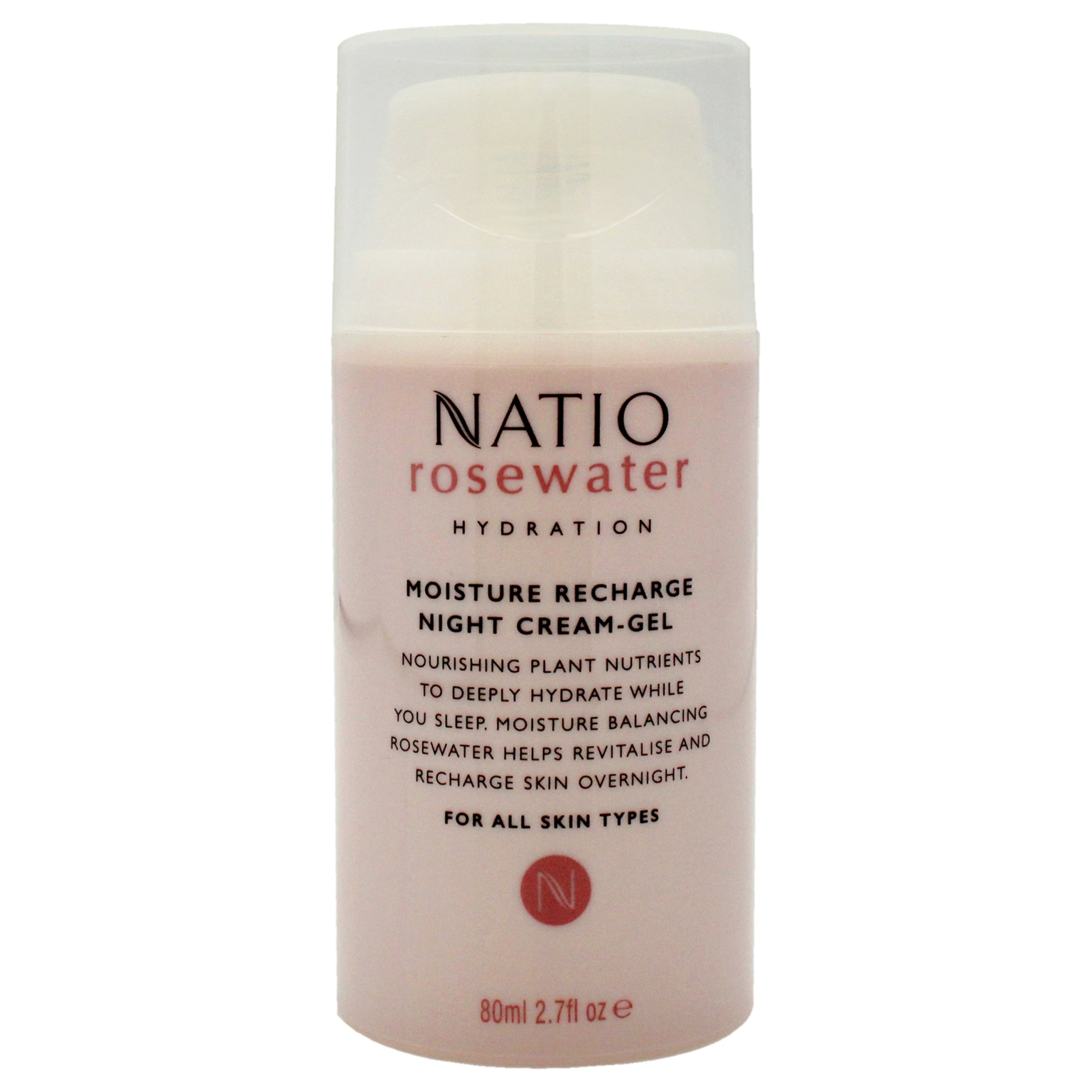 Natio Rosewater Moisture Recharge Night Cream-Gel -Thefragrancemart.com