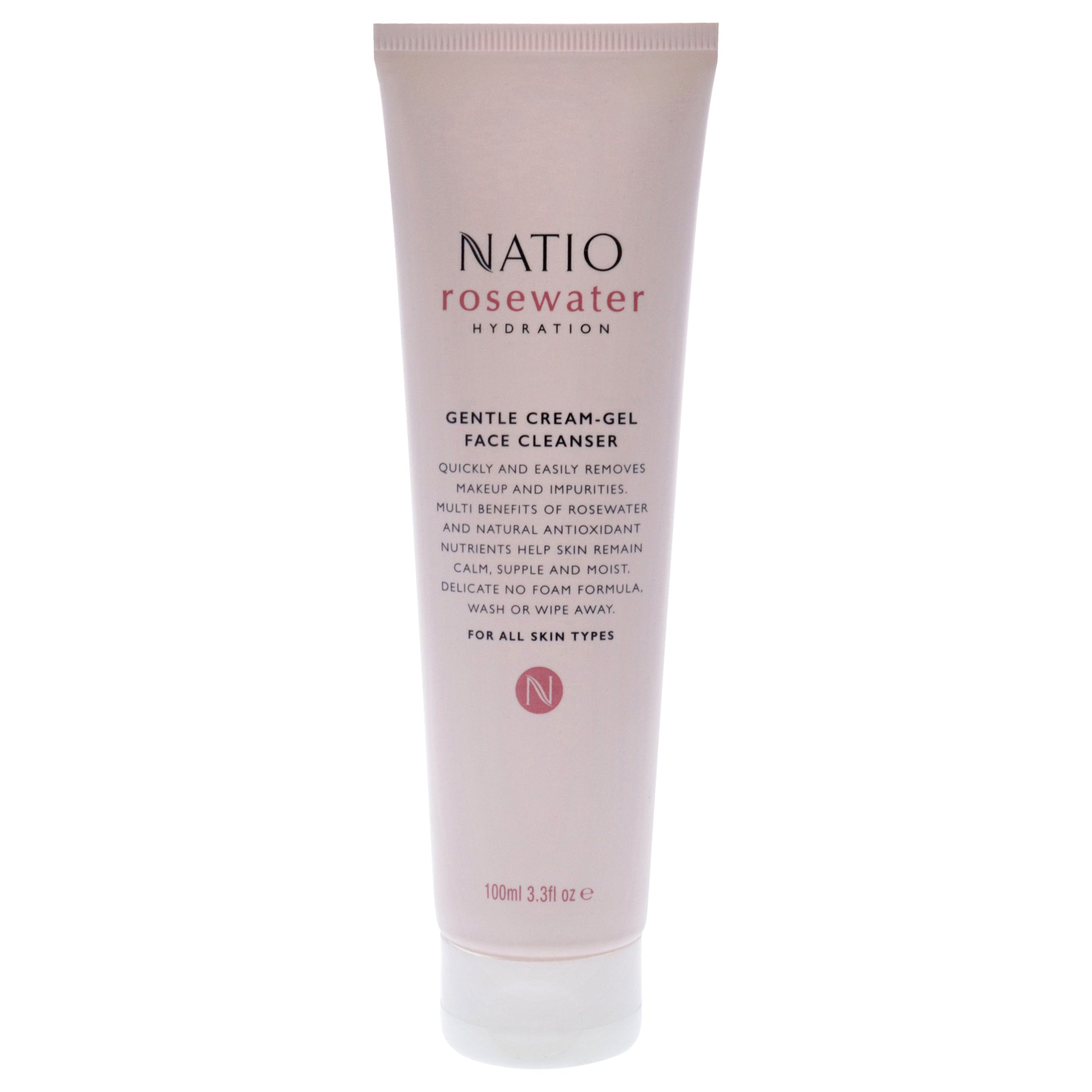 Natio Rosewater Gentle Cream-Gel Face Cleanser -Thefragrancemart.com