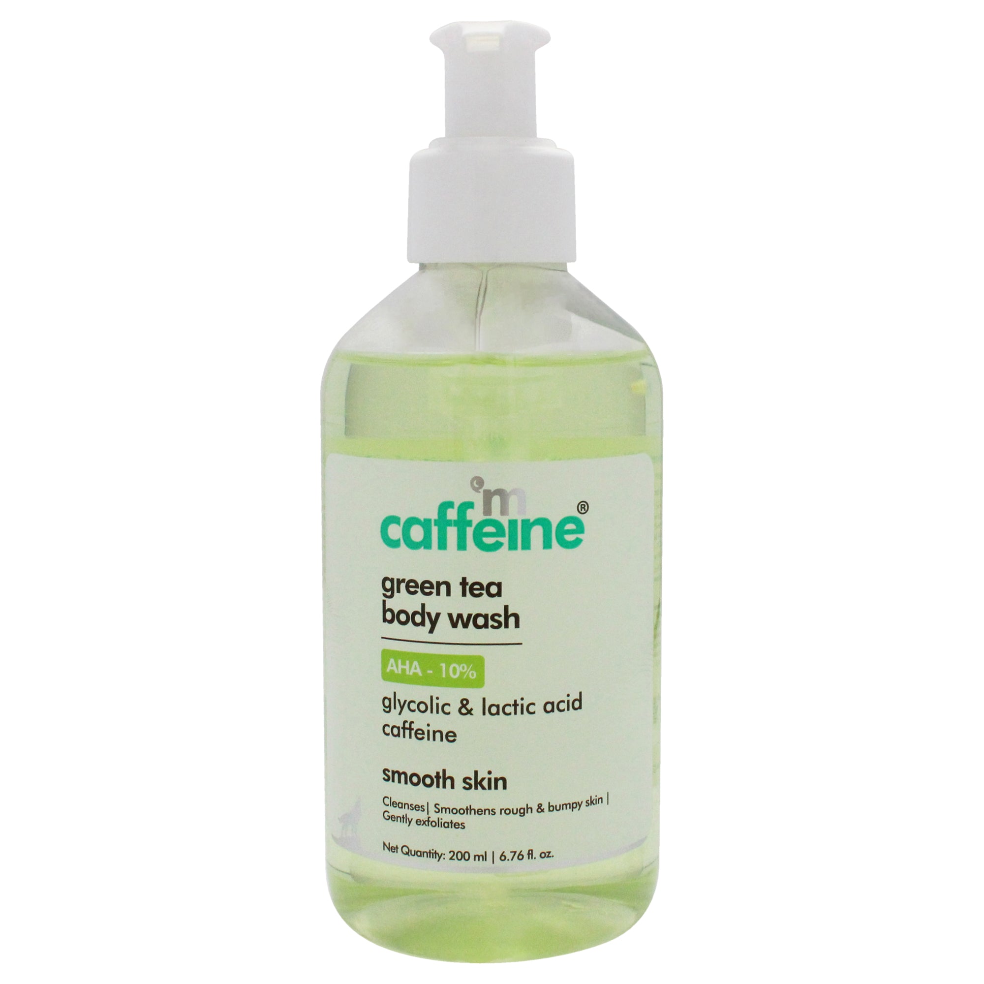 mCaffeine Green Tea Body Wash with AHA -10 Percent -Thefragrancemart.com