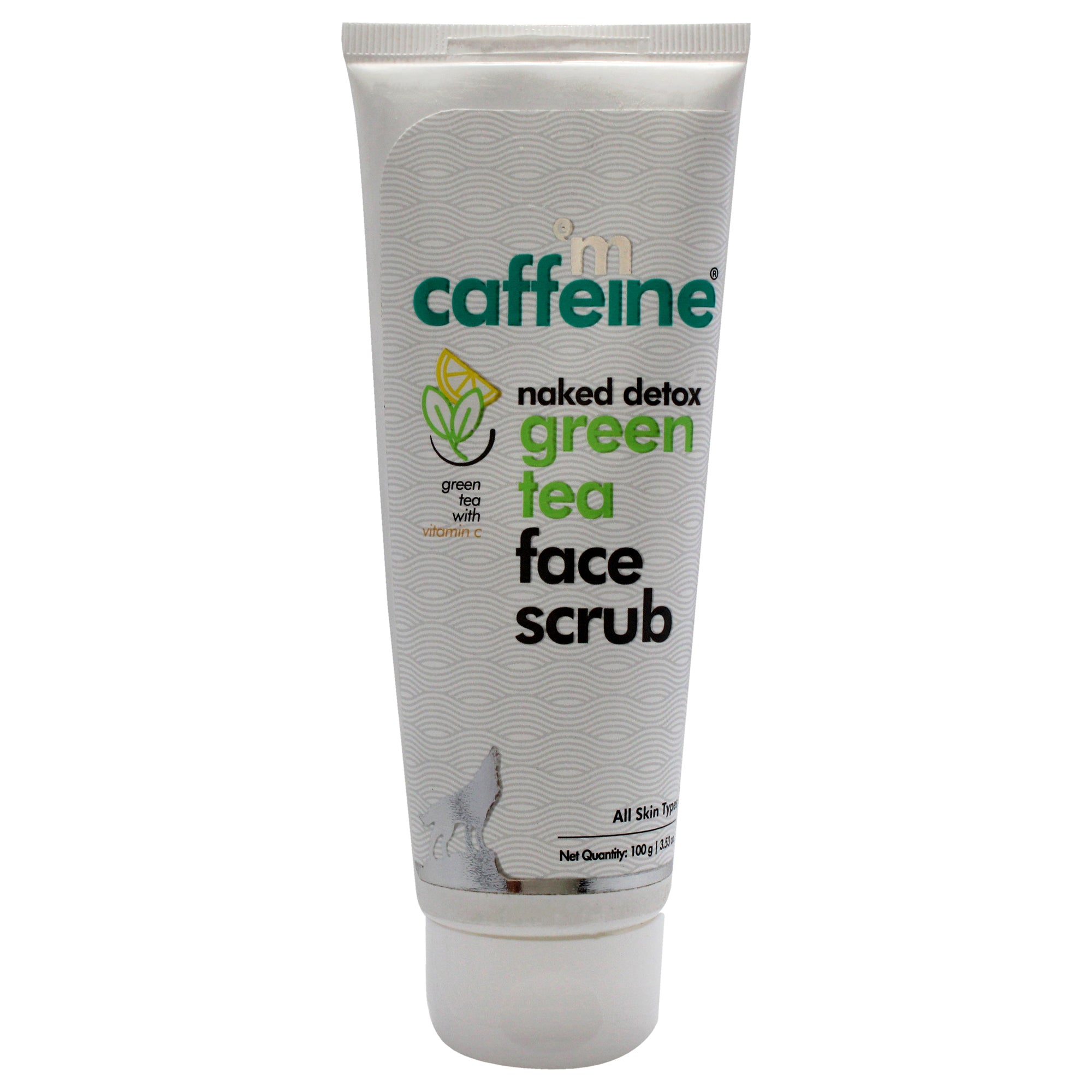 mCaffeine Naked Detox Green Tea Face Scrub -Thefragrancemart.com