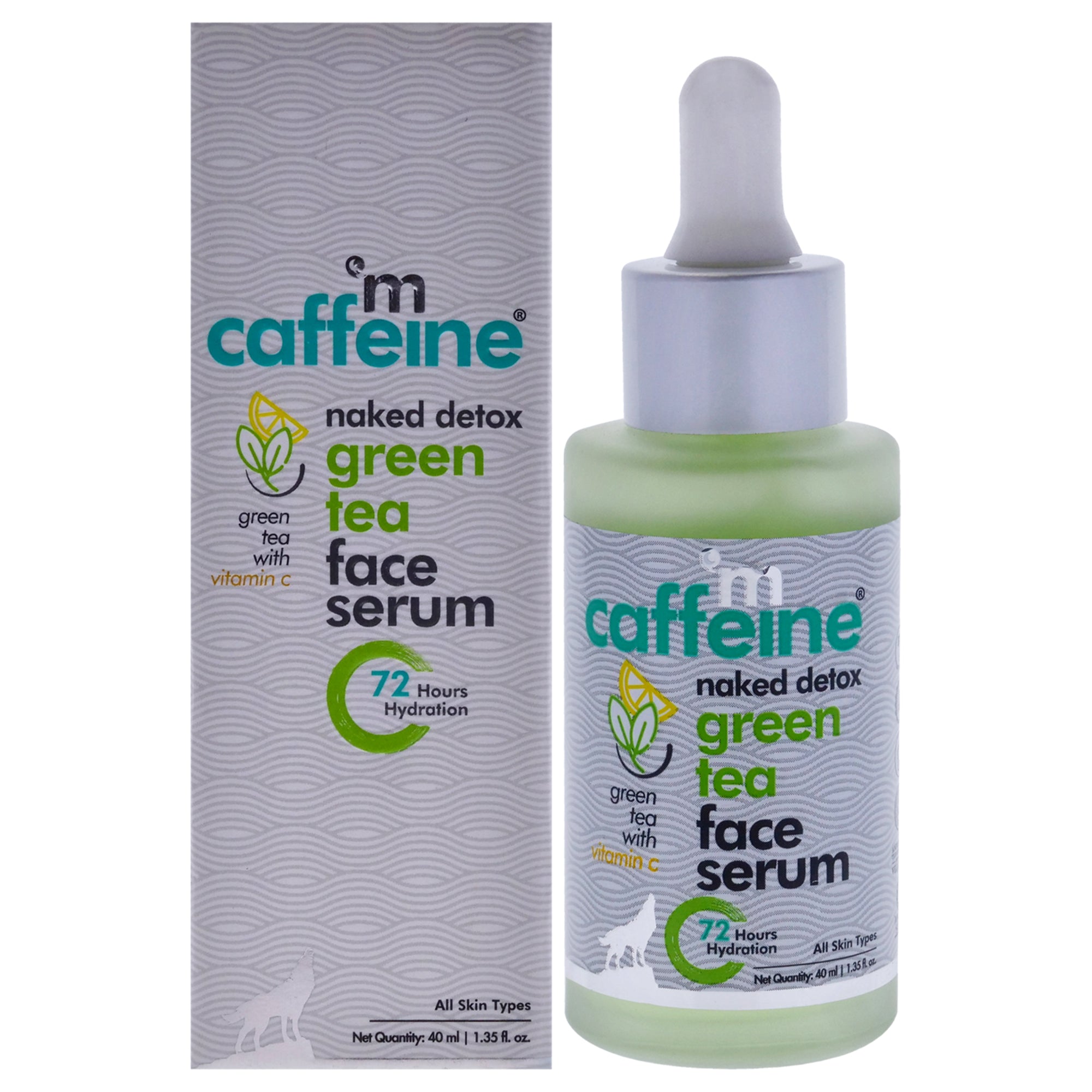 mCaffeine Naked Detox Green Tea Face Serum - Vitamin C - All Skin Types -Thefragrancemart.com