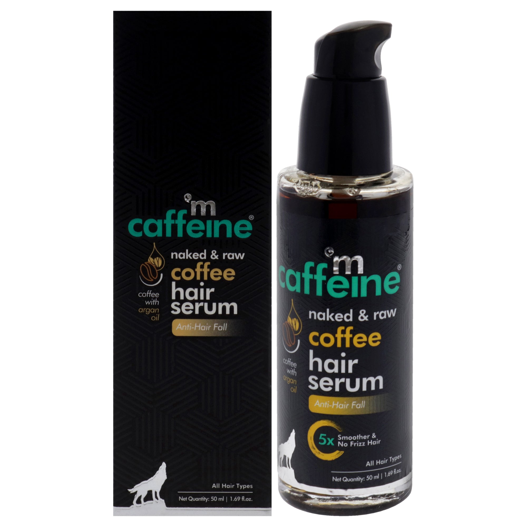 mCaffeine Naked and Raw Coffee Hair Serum - Argan Oil -Thefragrancemart.com