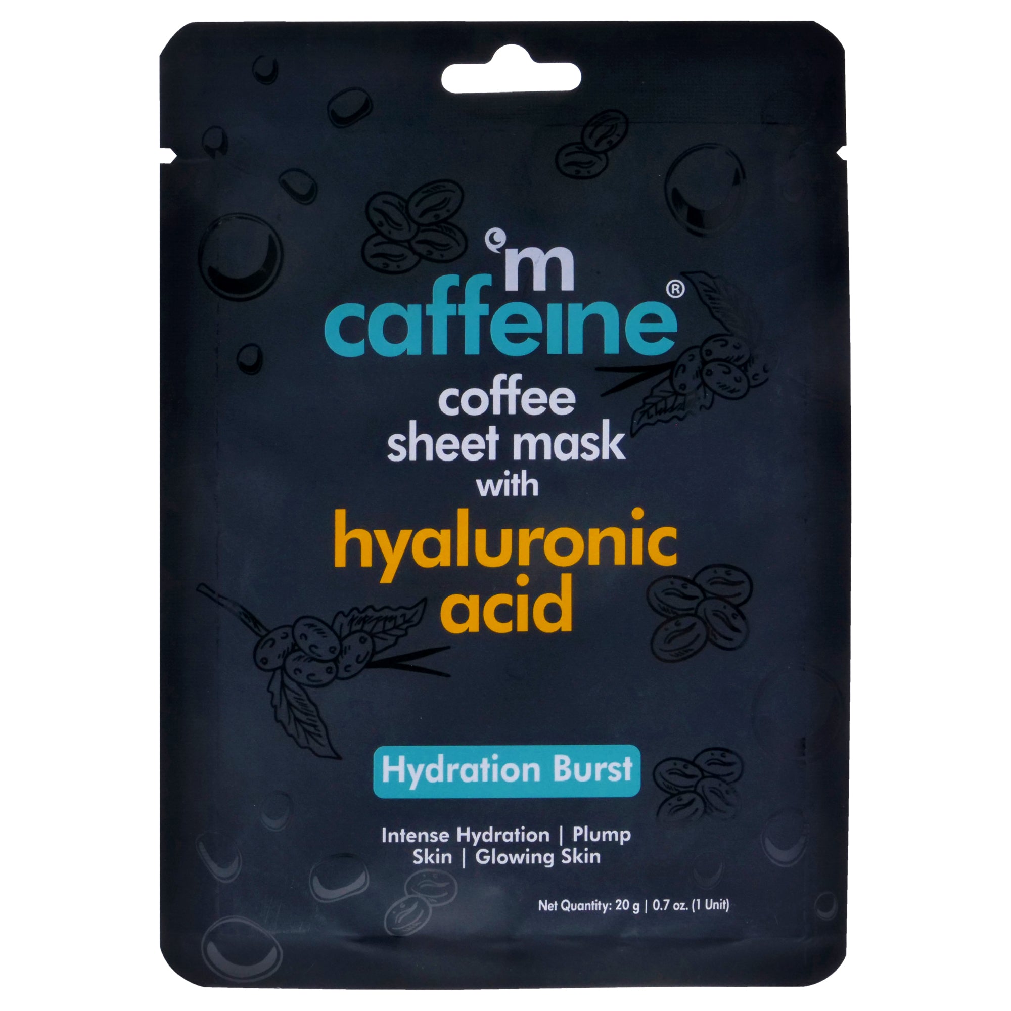 mCaffeine Coffee Sheet Mask with Hyaluronic Acid -Thefragrancemart.com