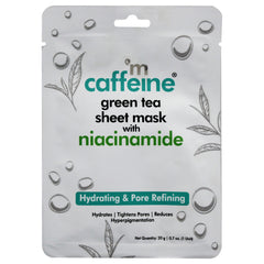 mCaffeine Green Tea Sheet Mask with Niacinamide -Thefragrancemart.com