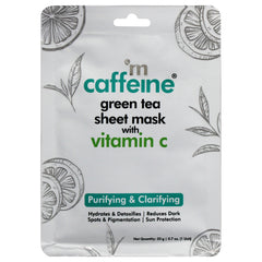 mCaffeine Green Tea Sheet Mask with Vitamin C -Thefragrancemart.com