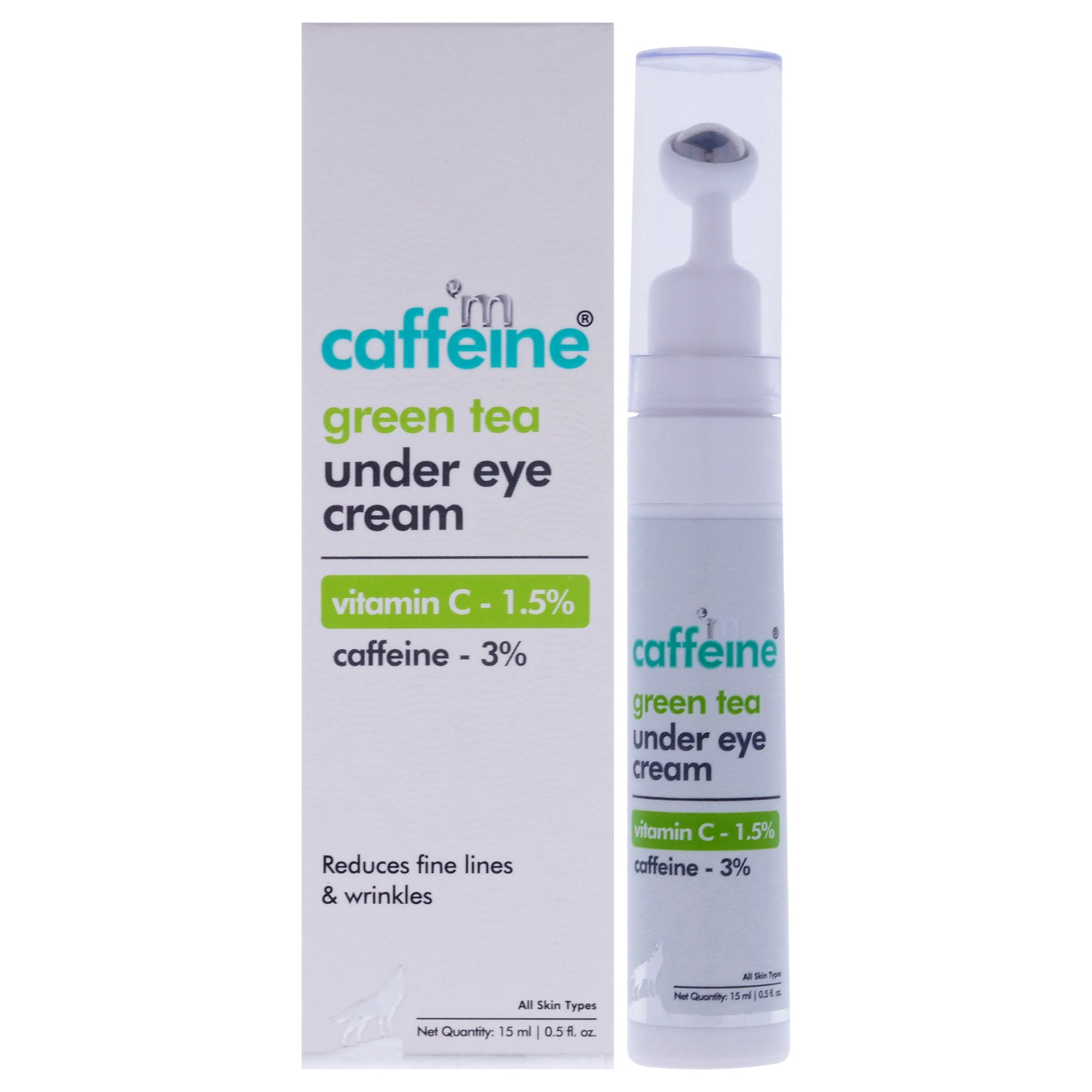 mCaffeine Green Tea Under Eye Cream Vitamin C 1.5 Percent -Thefragrancemart.com