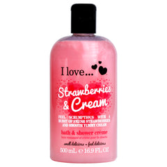 I Love Cosmetics Bath and Shower Creme - Strawberries and Cream -Thefragrancemart.com