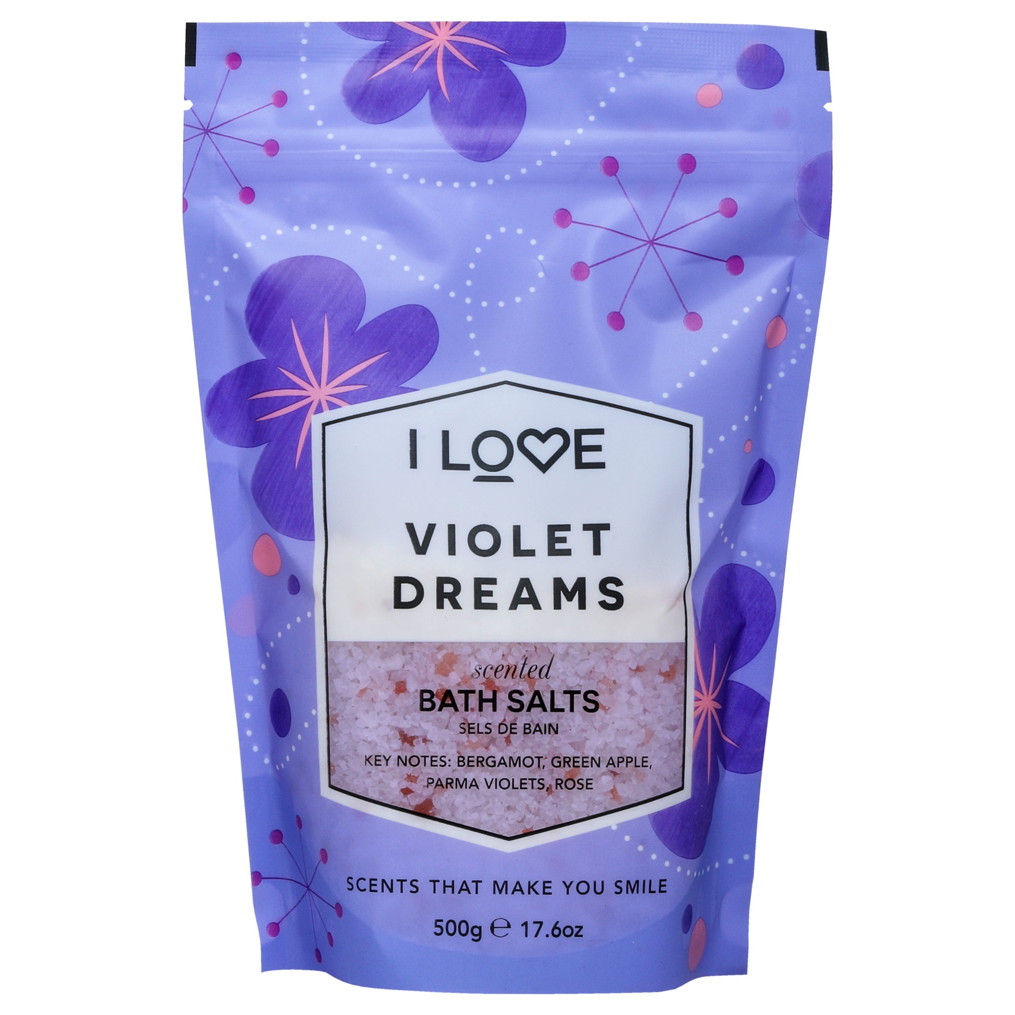 I Love Cosmetics Scented Bath Salts - Violet Dreams -Thefragrancemart.com