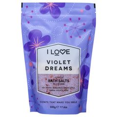I Love Cosmetics Scented Bath Salts - Violet Dreams -Thefragrancemart.com