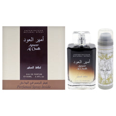 Lattafa Ameer Al Oudh 2 Pc Gift Set-Thefragrancemart.com