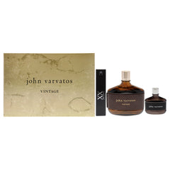 John Varvatos Vintage 3 Pc Gift Set-Thefragrancemart.com