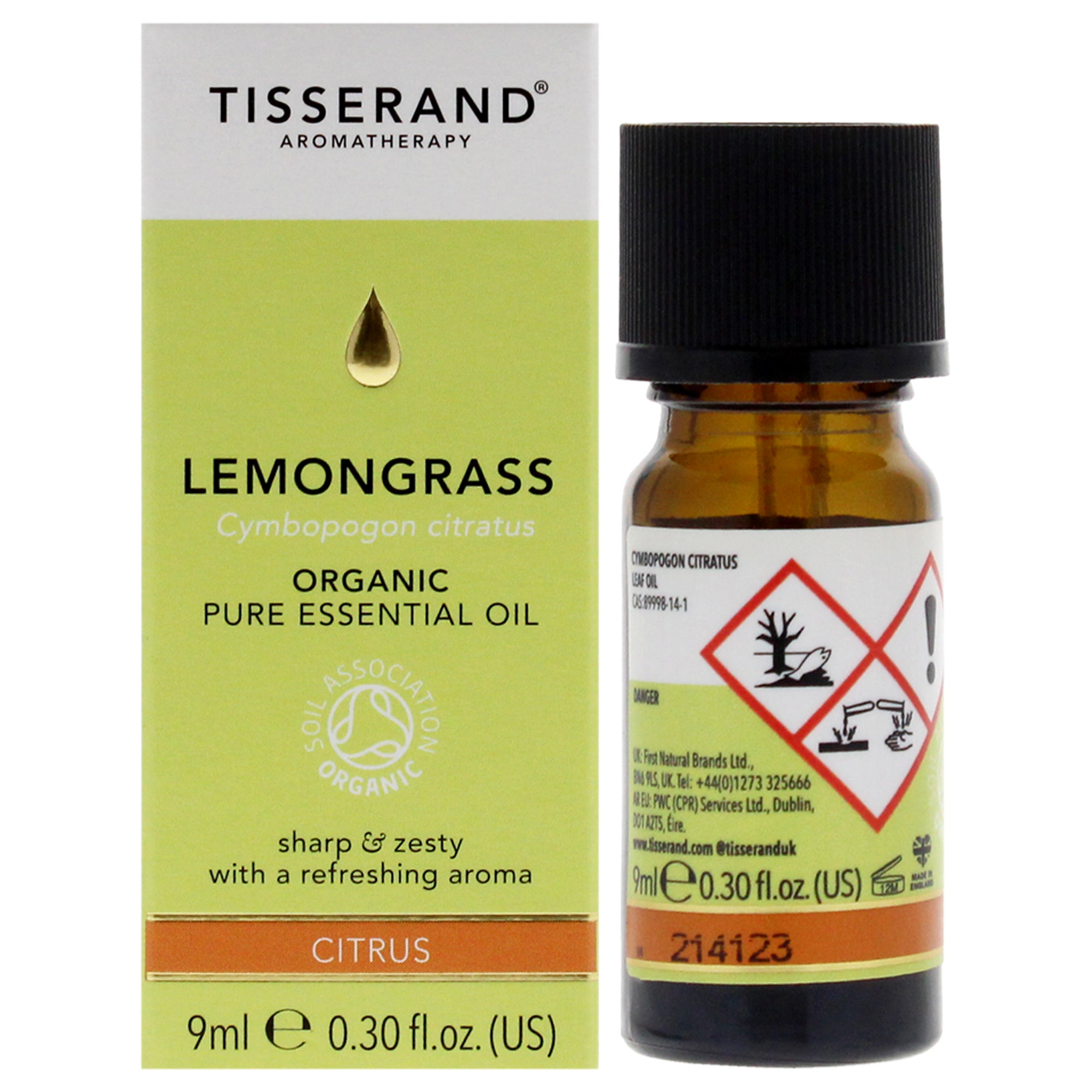 Tisserand Organic Pure Essential Oil - Lemongrass -Thefragrancemart.com