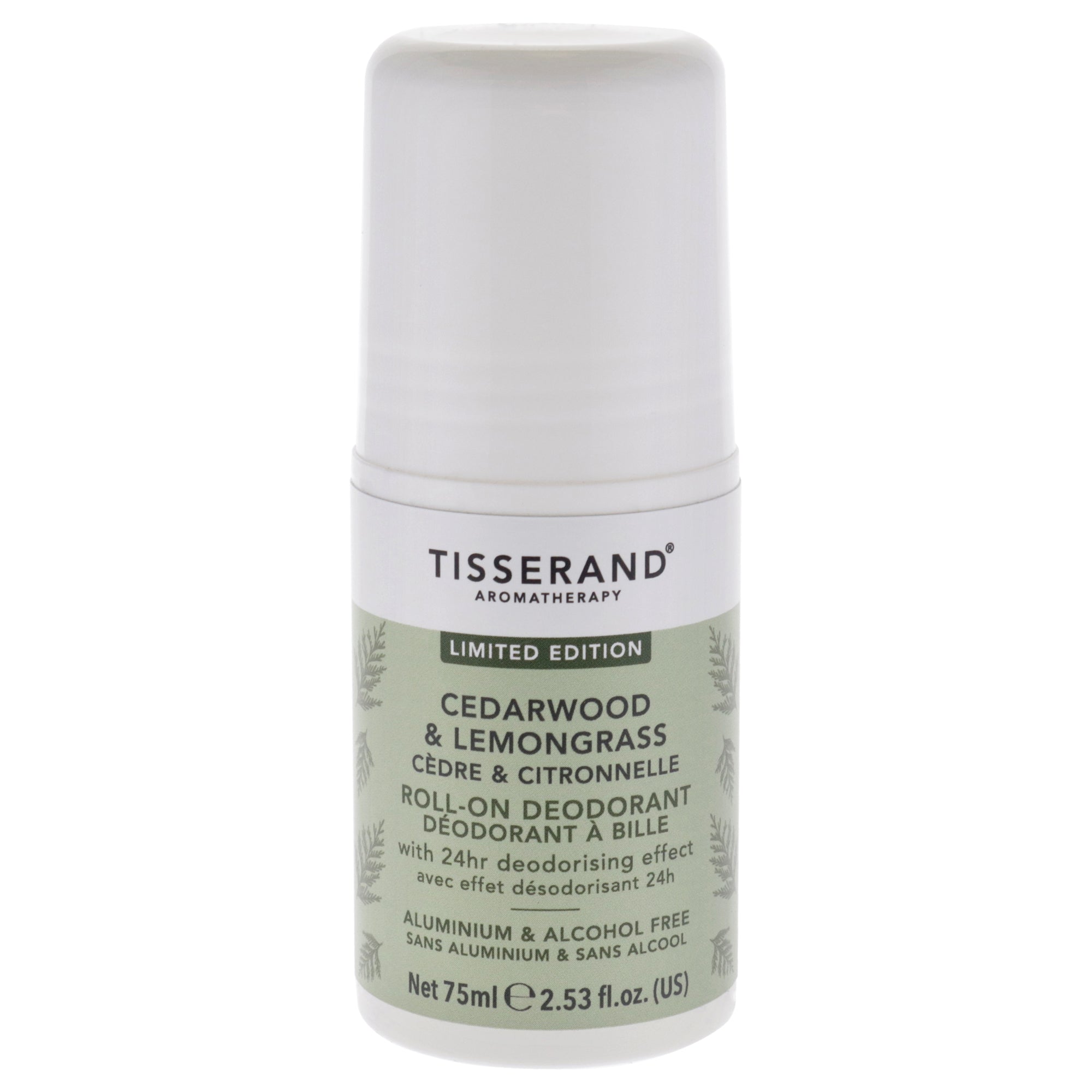 Tisserand Roll-On Deodorant - Cedarwood and Lemongrass -Thefragrancemart.com