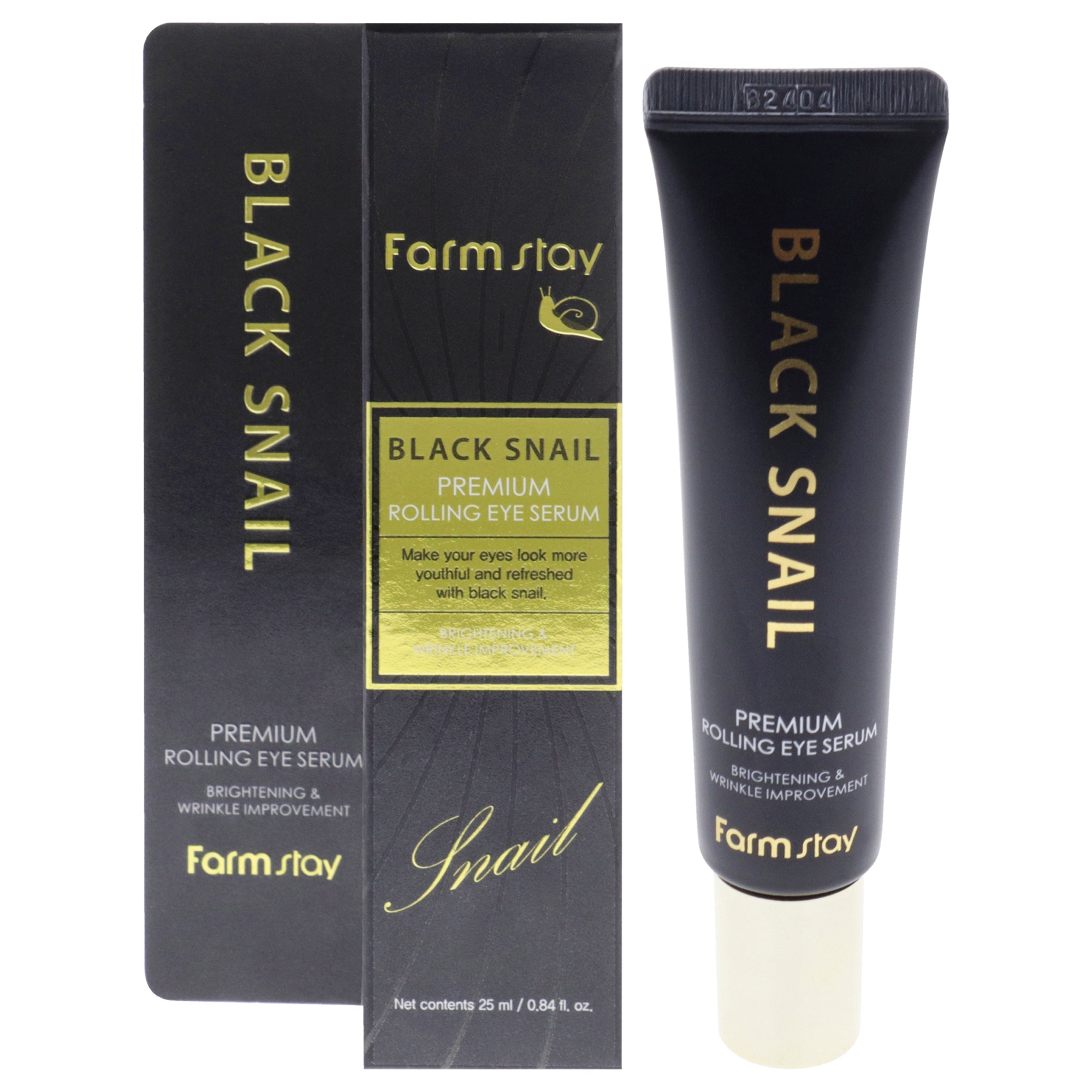 FarmStay Black Snail Premium Rolling Eye Serum -Thefragrancemart.com
