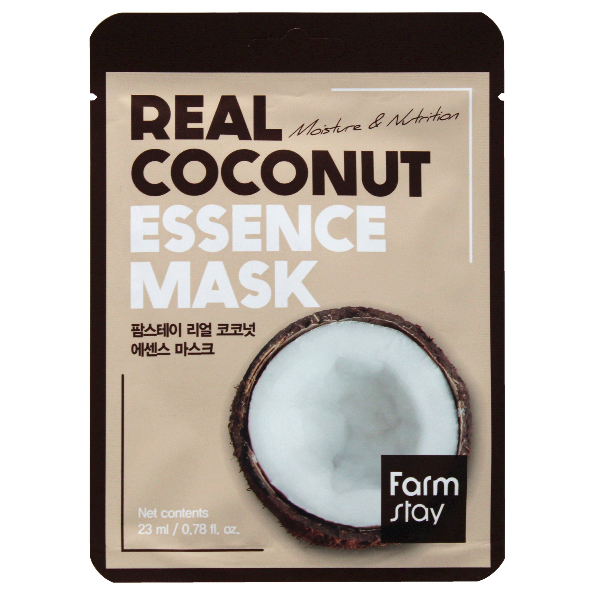 FarmStay Essence Mask - Real Coconut -Thefragrancemart.com