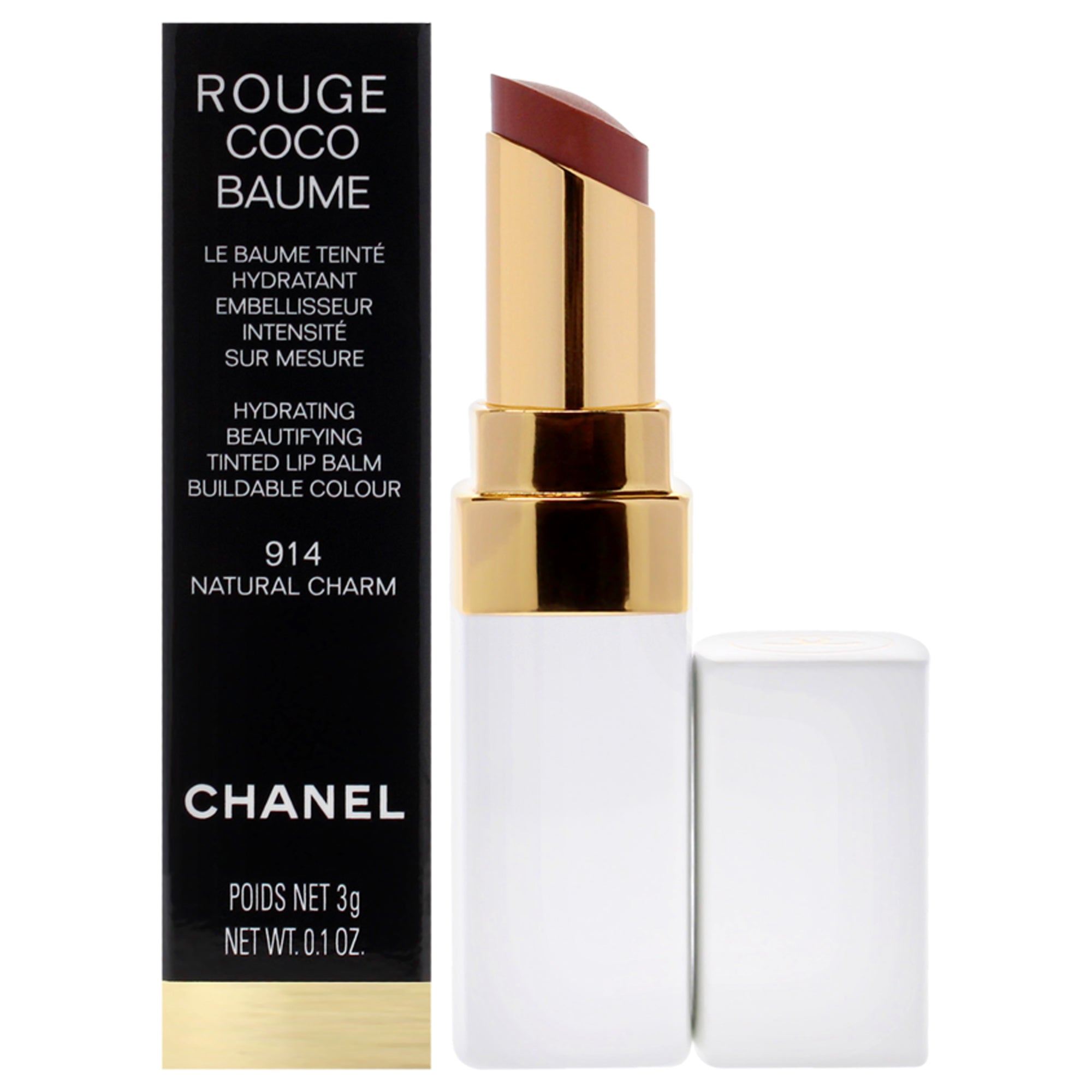 Chanel Rouge Coco Baume Hydrating Beautifying Tinted - 914 Natural Charm -Thefragrancemart.com