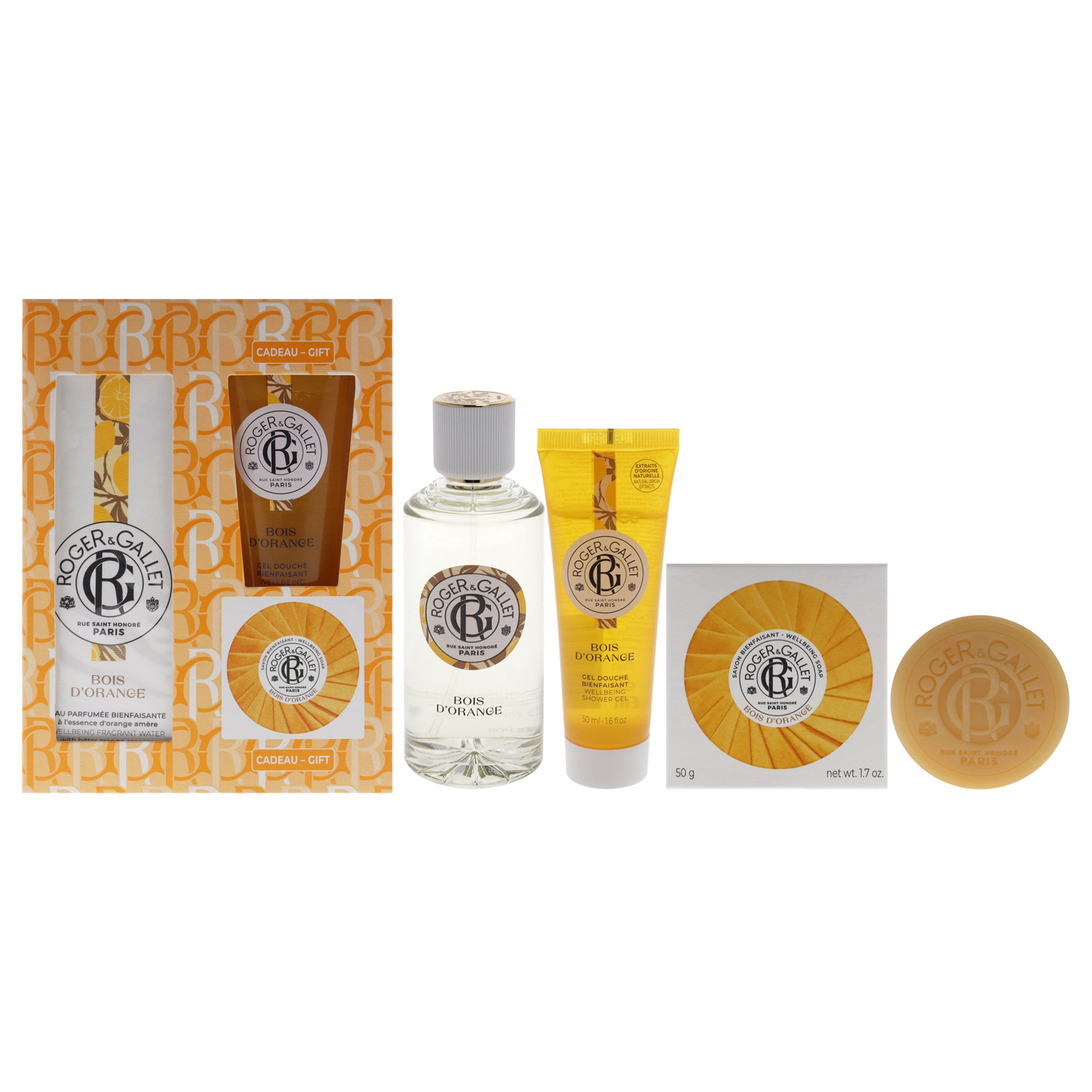 Roger & Gallet Bois Dorange 3 Pc Gift Set-Thefragrancemart.com
