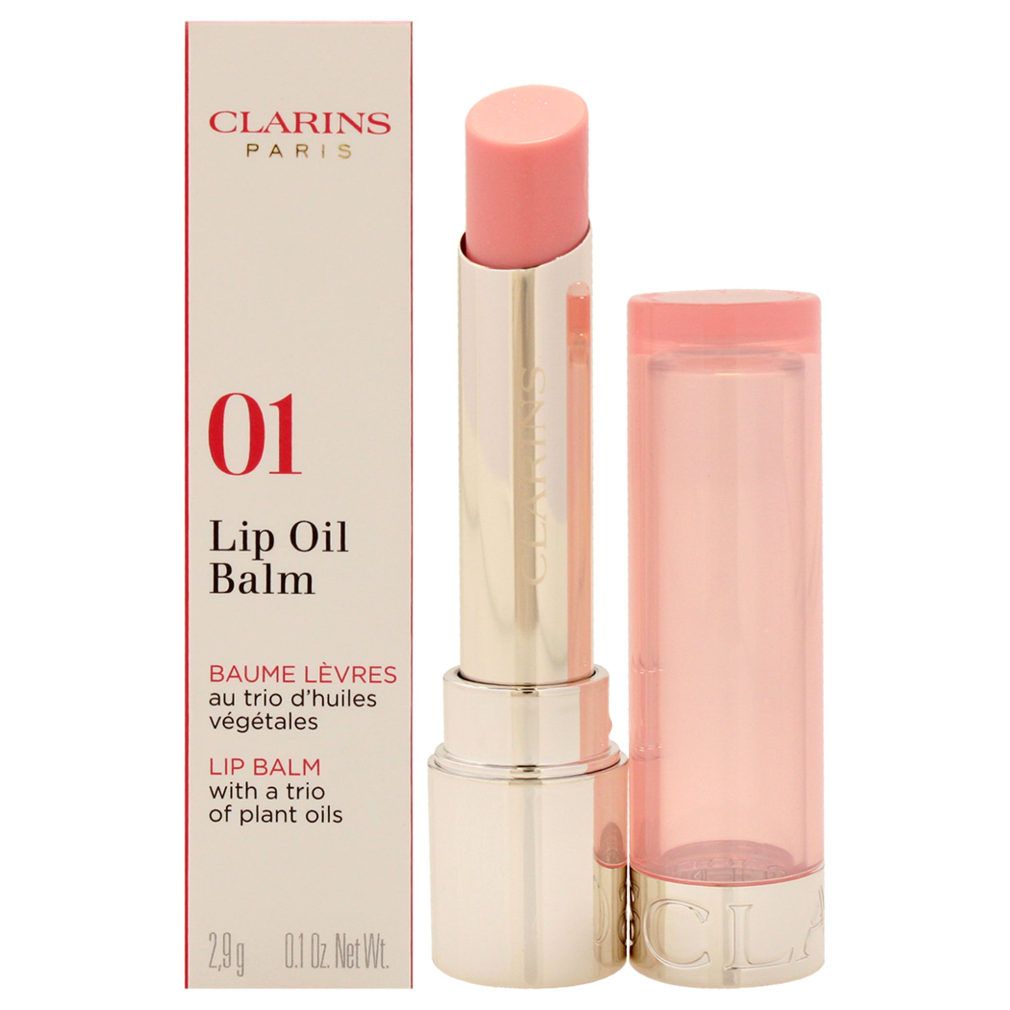 Clarins Lip Oil Balm - 01 Pale Pink -Thefragrancemart.com