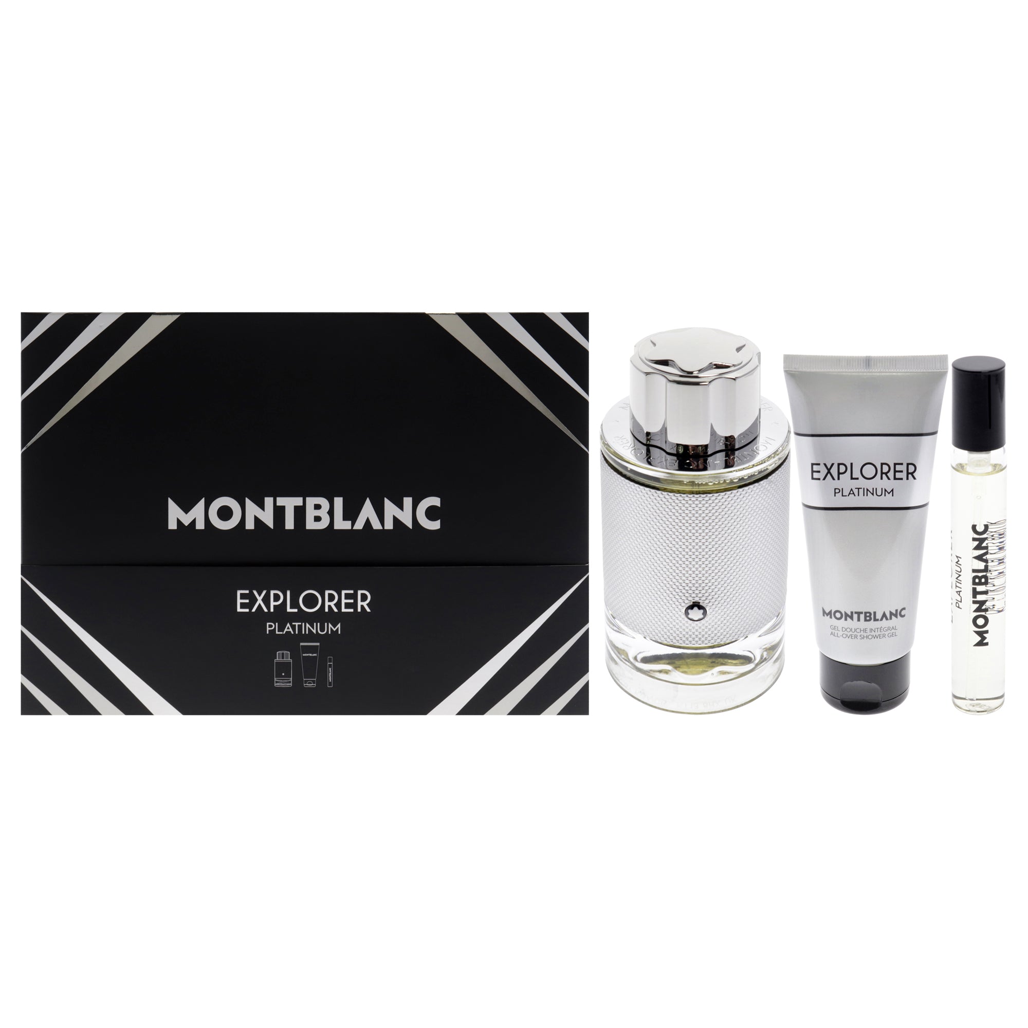 Mont Blanc Explorer Platinum 3 Pc Gift Set-Thefragrancemart.com