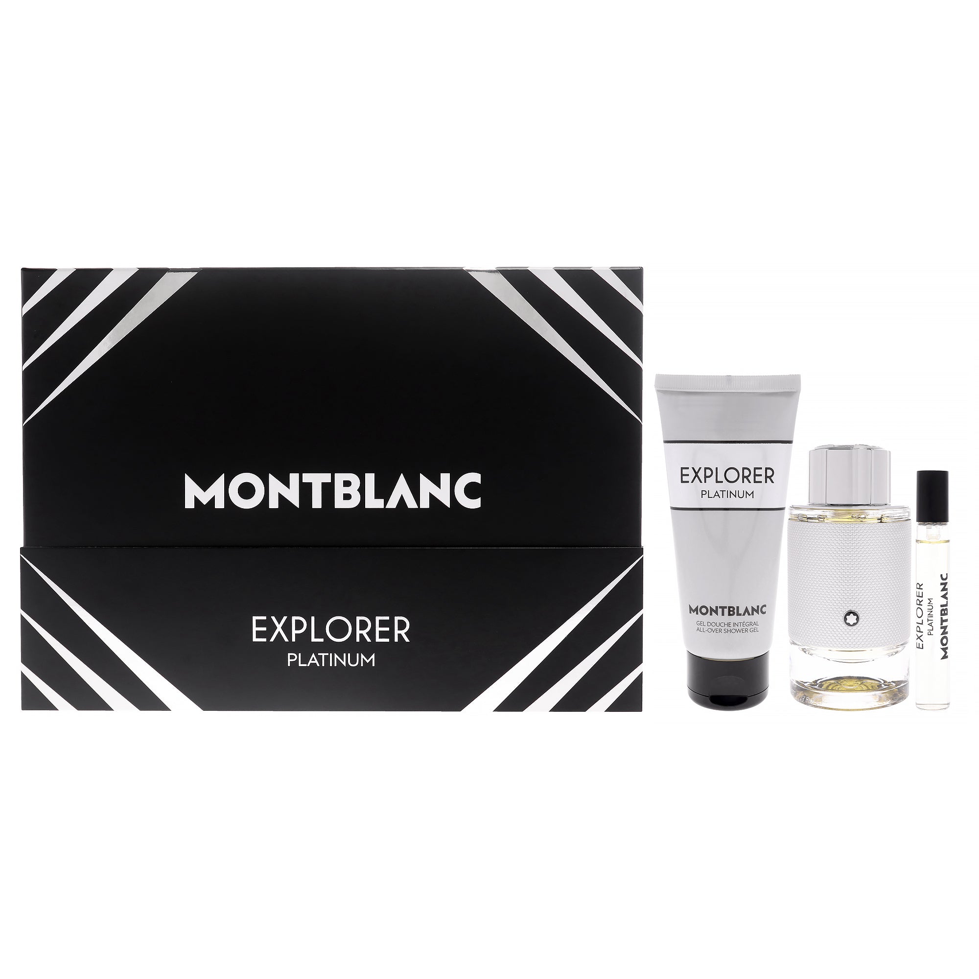 Mont Blanc Explorer Platinum 3 Pc Gift Set-Thefragrancemart.com