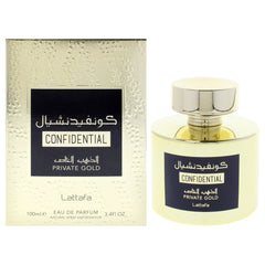 Lattafa Confidential Private Gold Eau De Parfum-Thefragrancemart.com