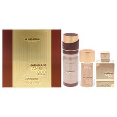 Al Haramain Amber Oud - Gold Edition Extreme 3 Pc Gift Set-Thefragrancemart.com