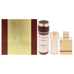 Al Haramain Amber Oud - Gold Edition 3 Pc Gift Set-Thefragrancemart.com