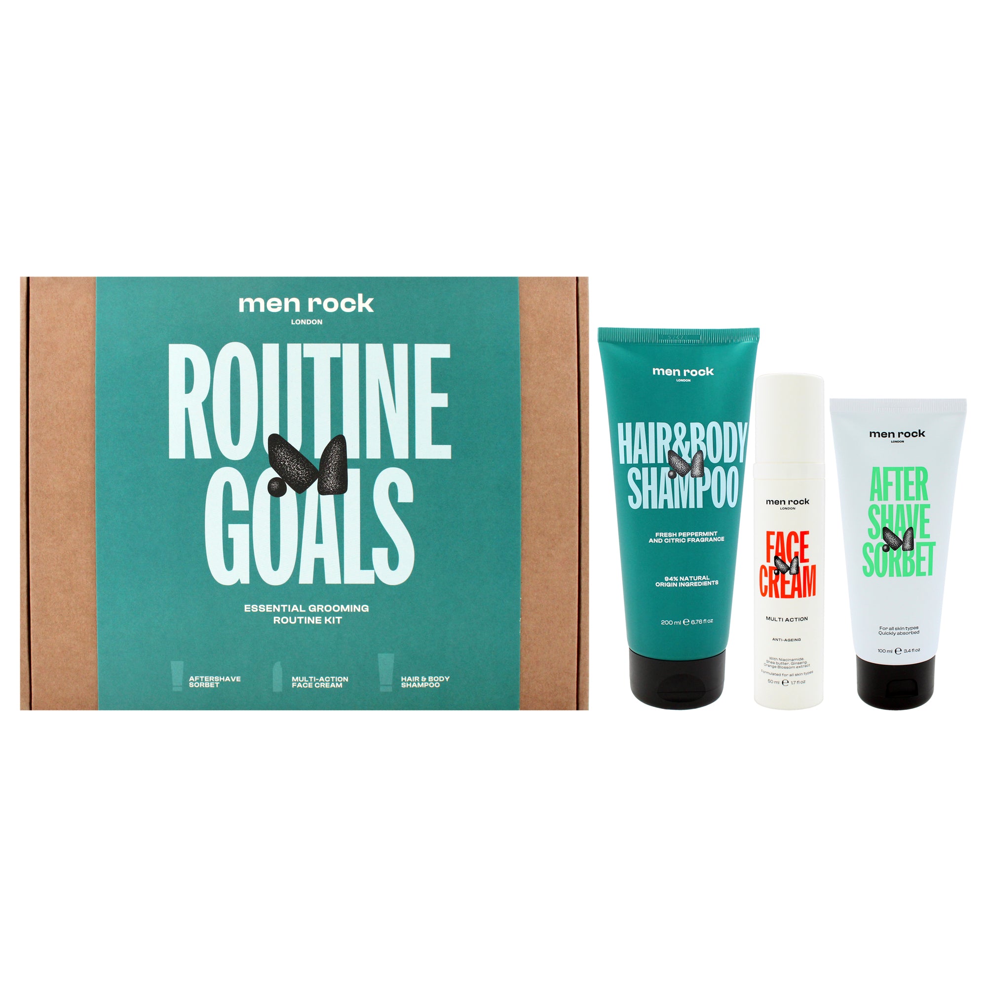 Men Rock Routine Goals Essential Grooming Kit -Thefragrancemart.com