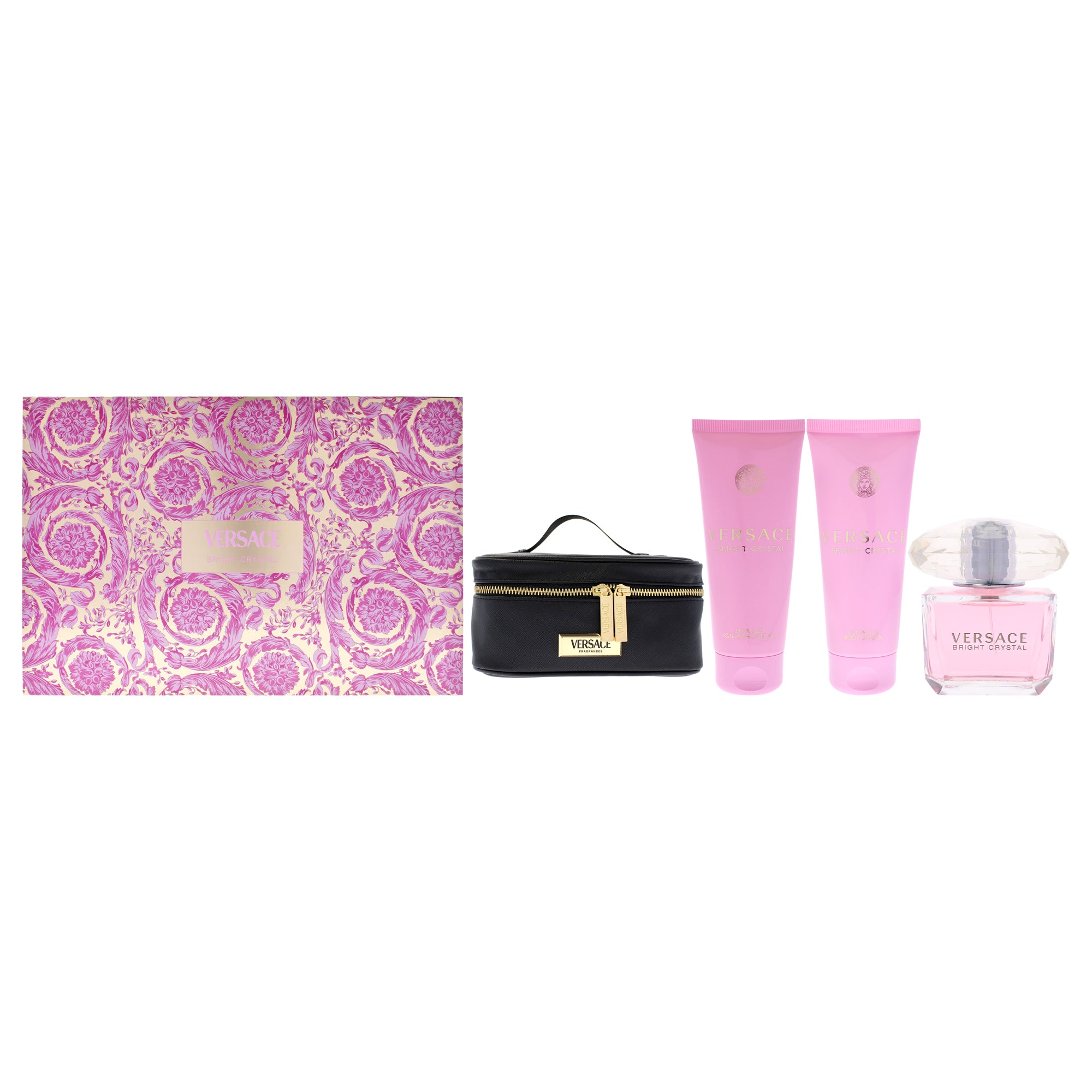 Versace Bright Crystal 4 Pc Gift Set-Thefragrancemart.com