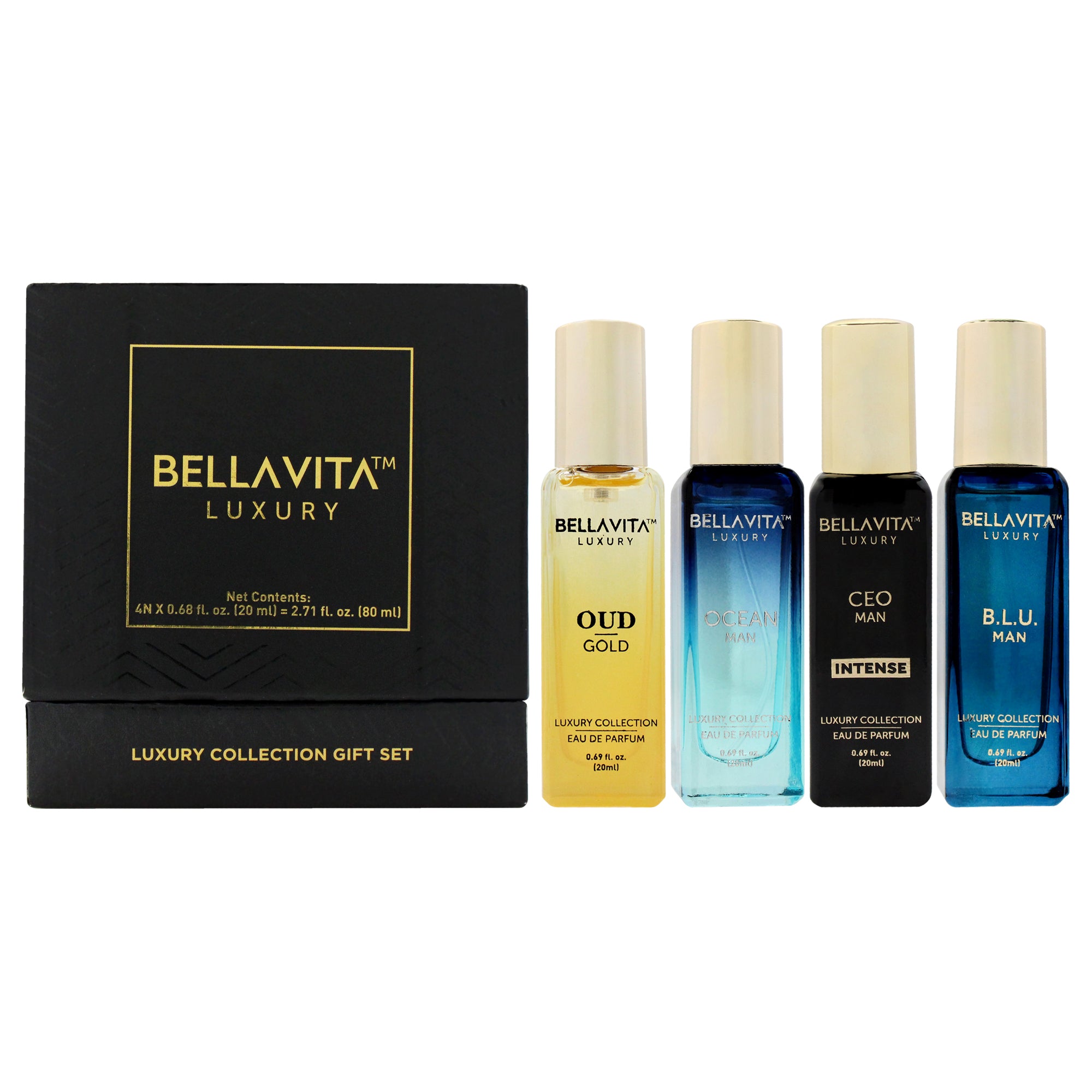 Bellavita Luxury Collection Gift Set 4 Pc Gift Set-Thefragrancemart.com