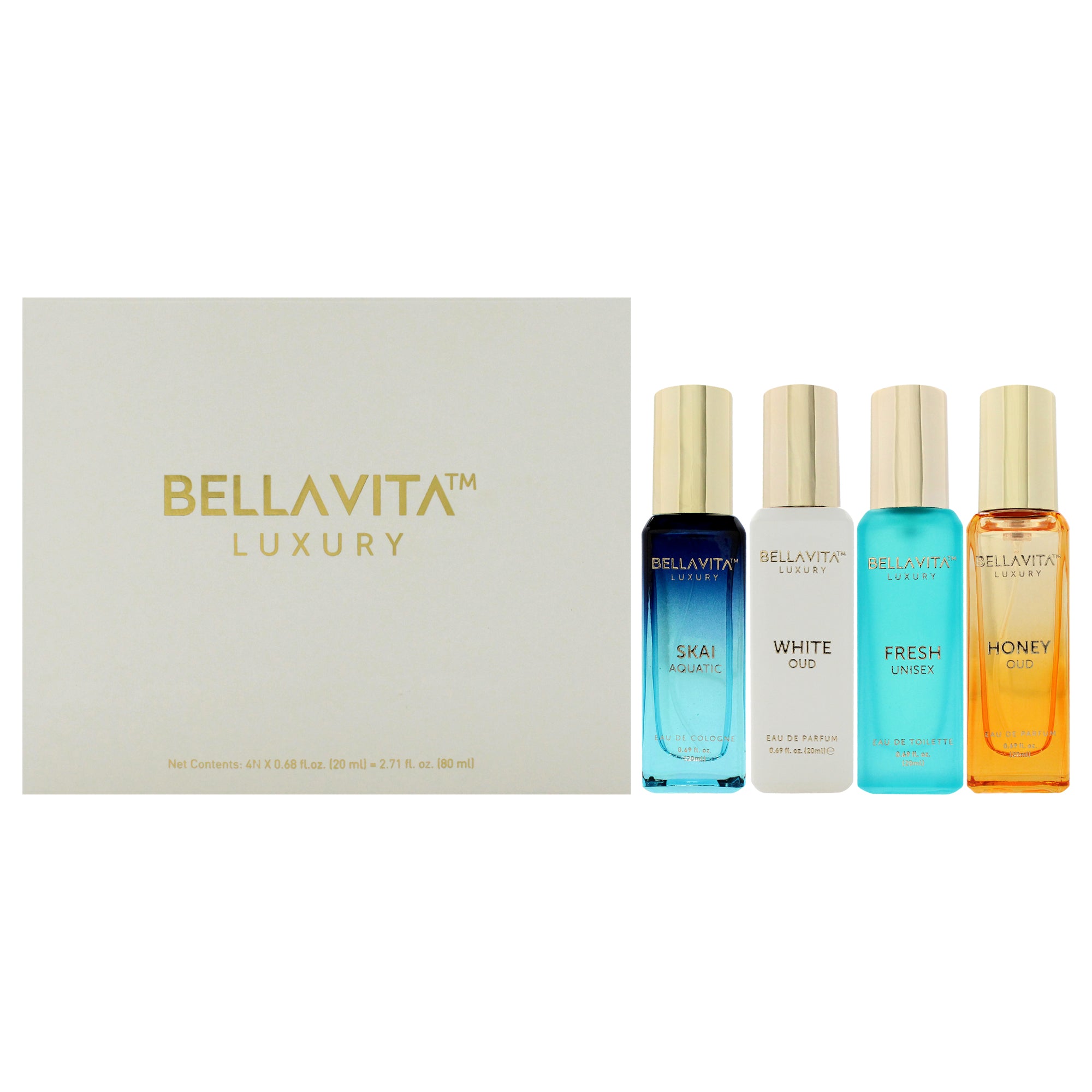 Bellavita Luxury Perfume Gift Set 4 Pc Gift Set-Thefragrancemart.com