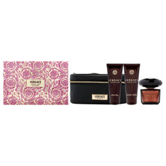 Versace Crystal Noir 4 Pc Gift Set-Thefragrancemart.com