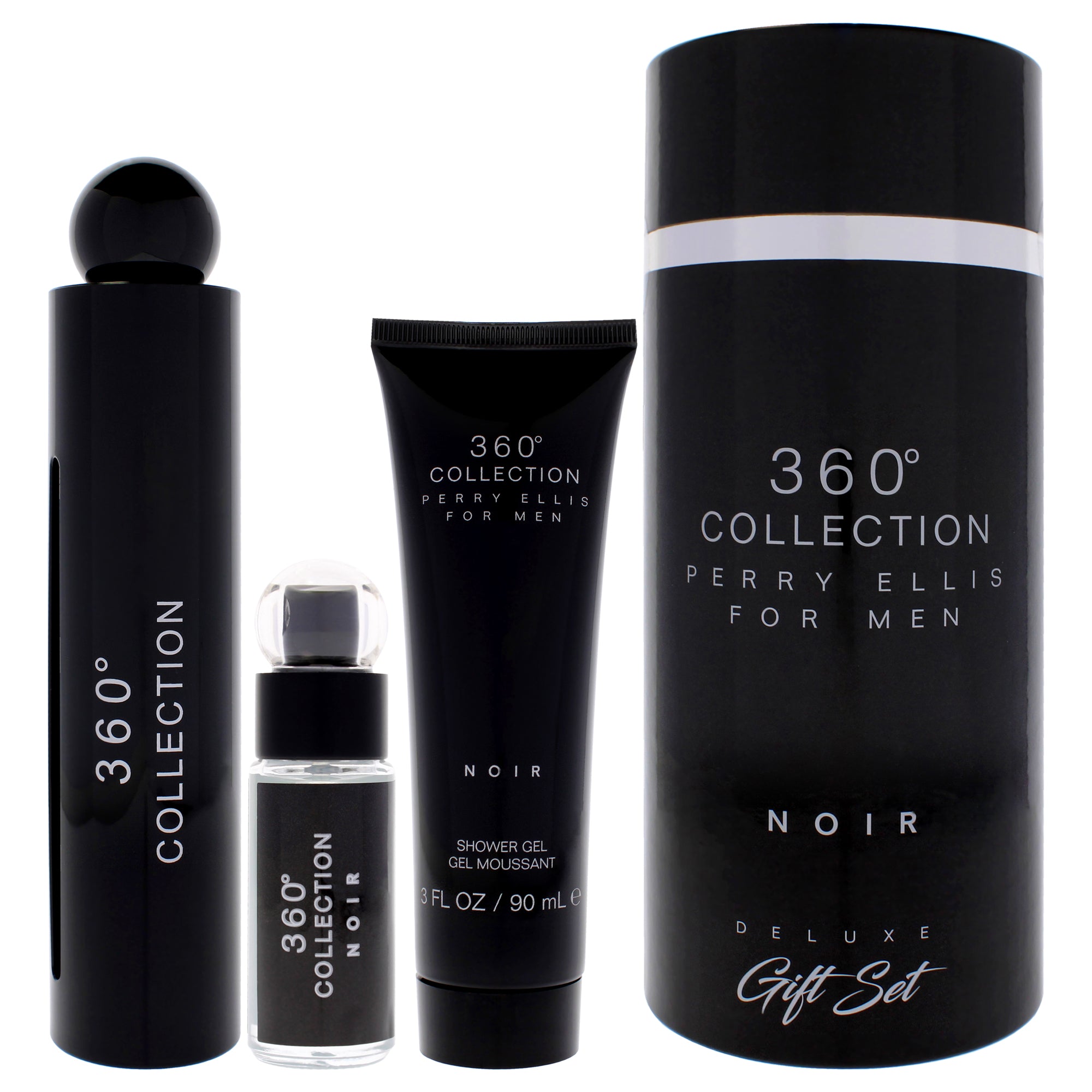 Perry Ellis 360 Black 3 Pc Gift Set-Thefragrancemart.com