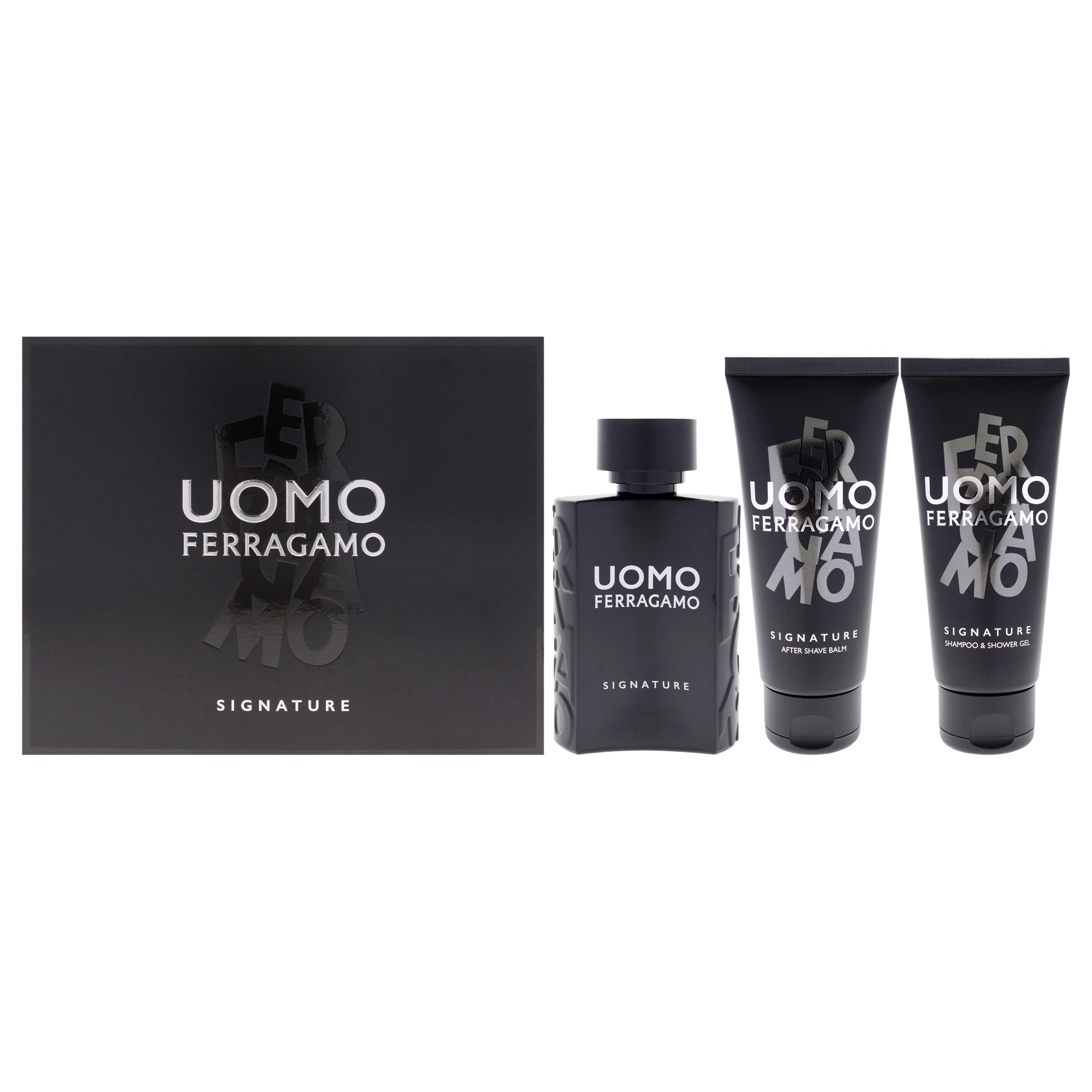 Salvatore Ferragamo Uomo Signature 3 Pc Gift Set-Thefragrancemart.com