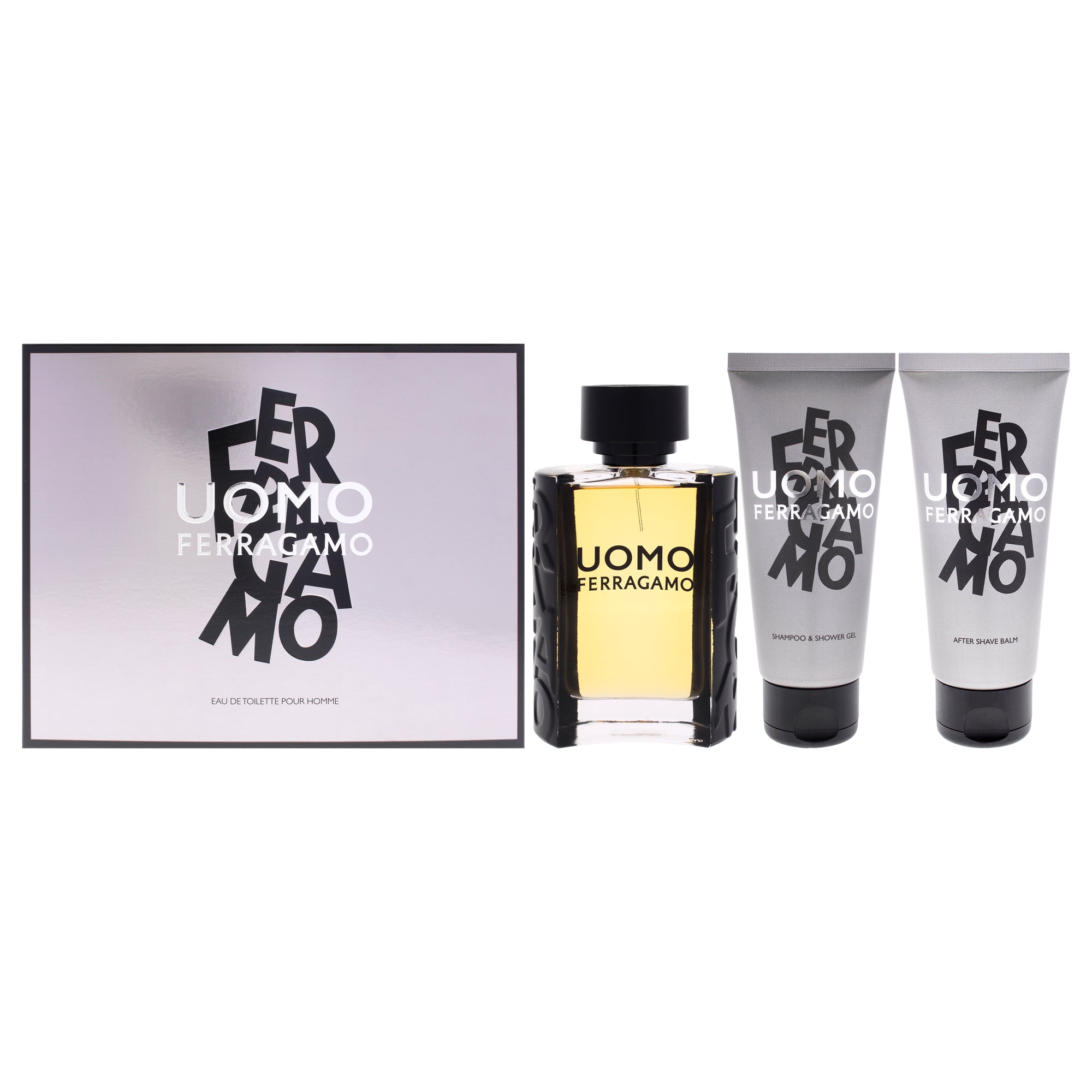 Salvatore Ferragamo Uomo 3 Pc Gift Set-Thefragrancemart.com