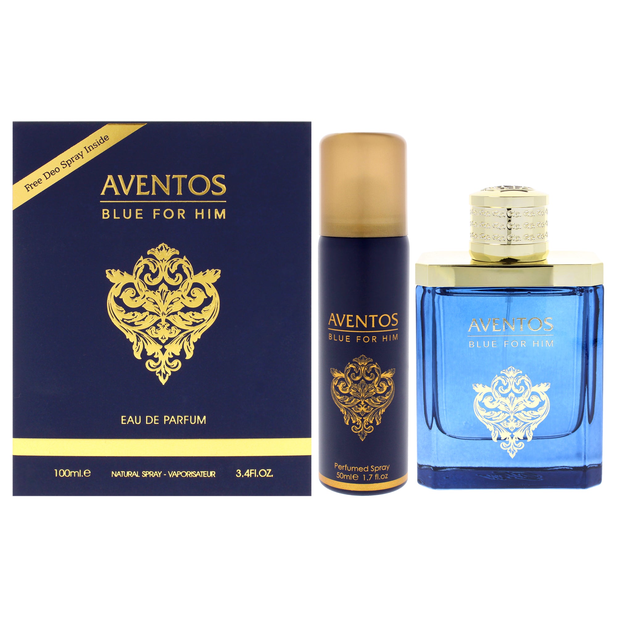 Fragrance World Aventos Blue 2 Pc Gift Set-Thefragrancemart.com