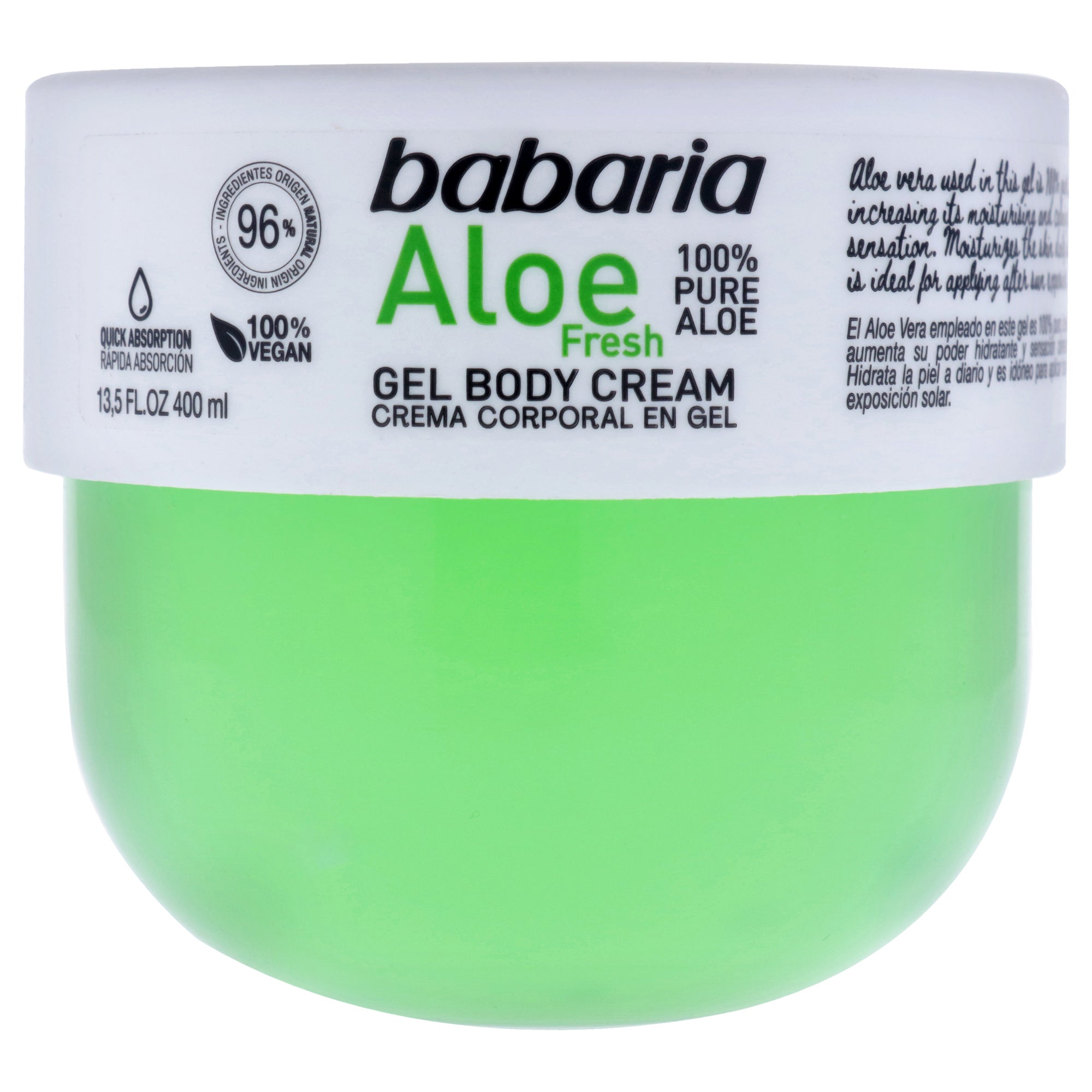 Babaria Aloe Fresh Gel Body Cream -Thefragrancemart.com