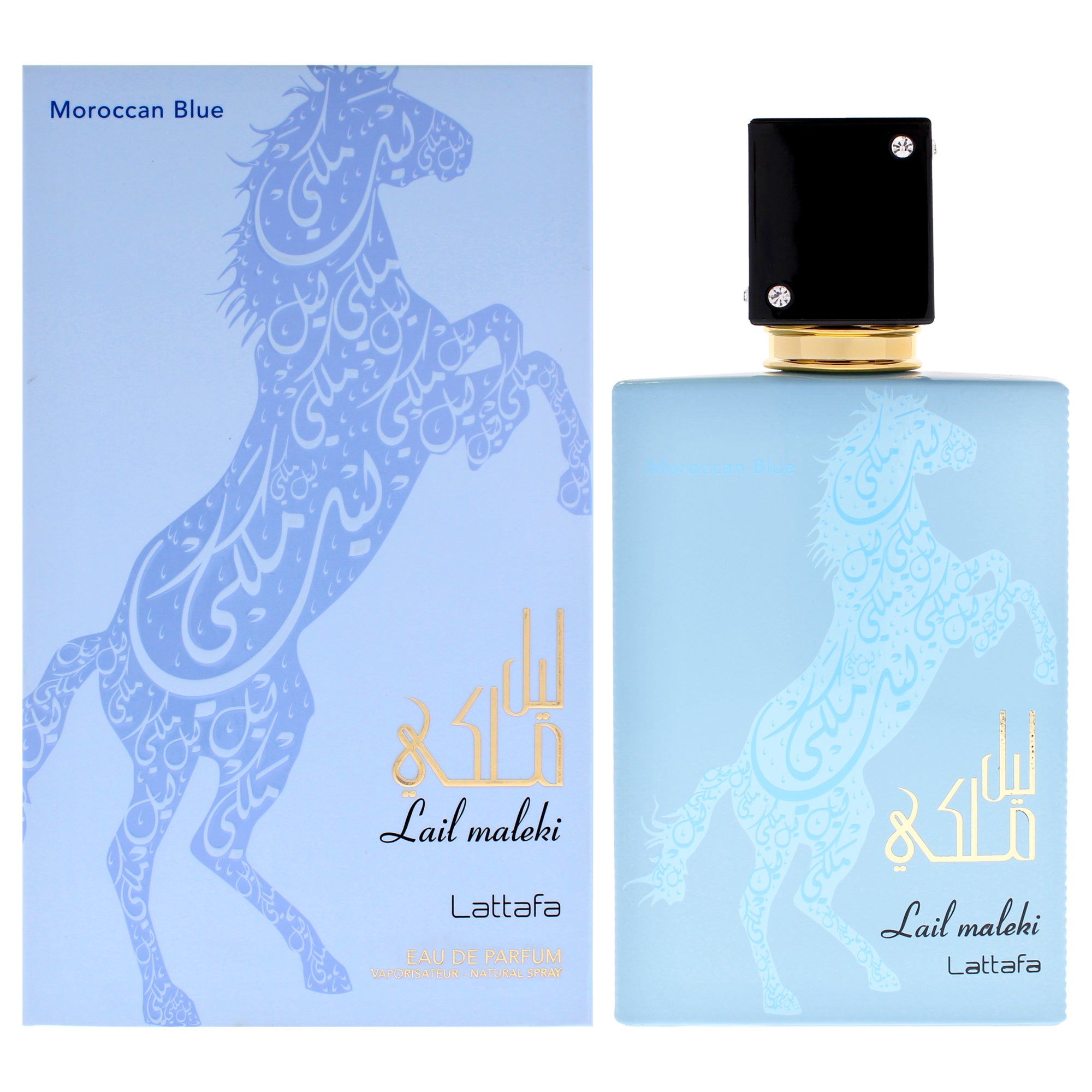 Lattafa Lail Maleki Moroccan Blue Eau De Parfum-Thefragrancemart.com